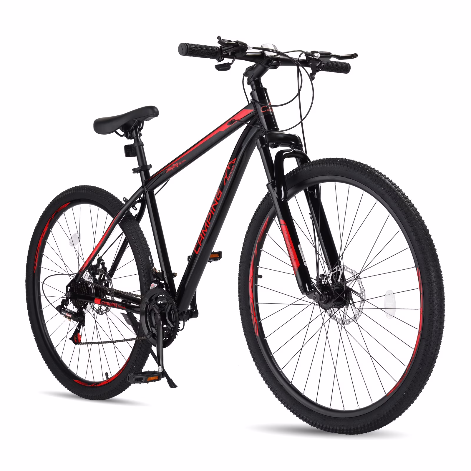 UBesGoo 29in Mountain Bike for Adult, 21 Speed MTB Bicycle for Men/Women, Dual Disc Brakes, Carbon Steel Frame, Black