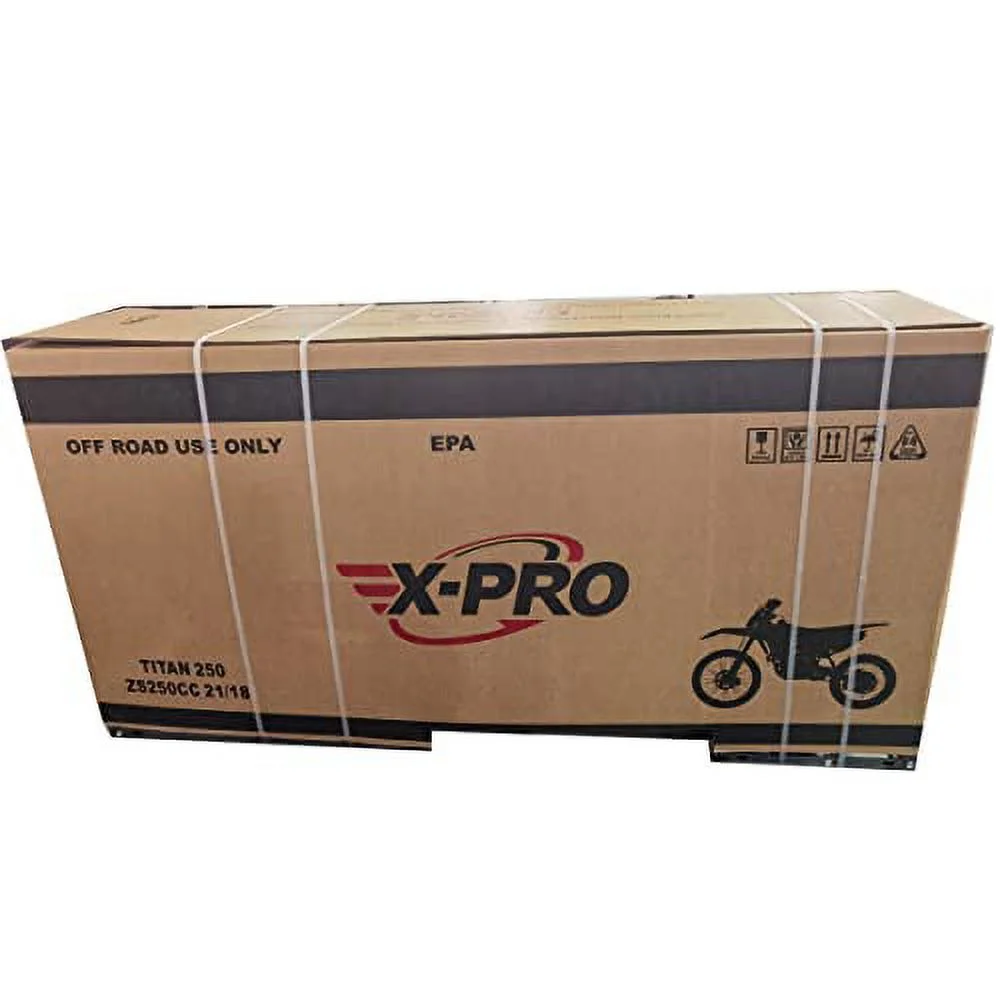 Brand New Titan 250cc Gas Pit Dirt Bike with LED Headlight, 5-Speed Manual Transmission, Electric/Kick Start! Big 21"/18" Wheels!(Black) - Image 6
