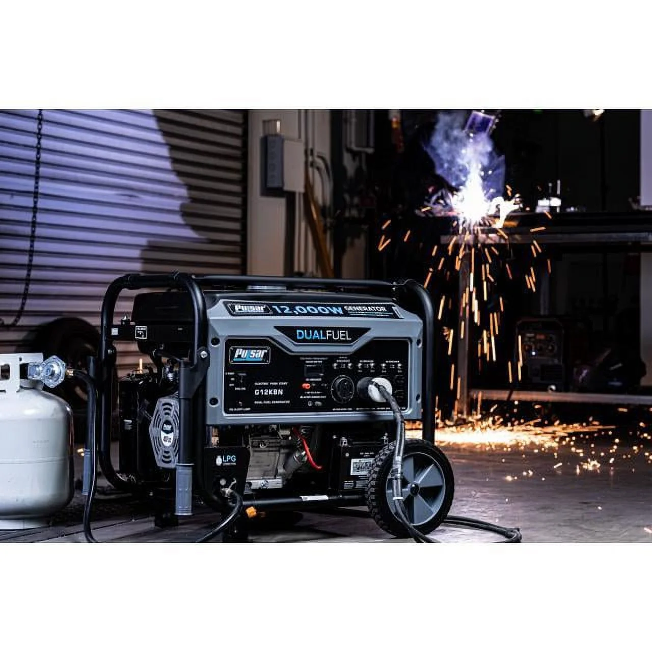 12,000W Dual Fuel Portable Generator in Space Gray with Electric Start, G12KBN(12000 W) - Image 4