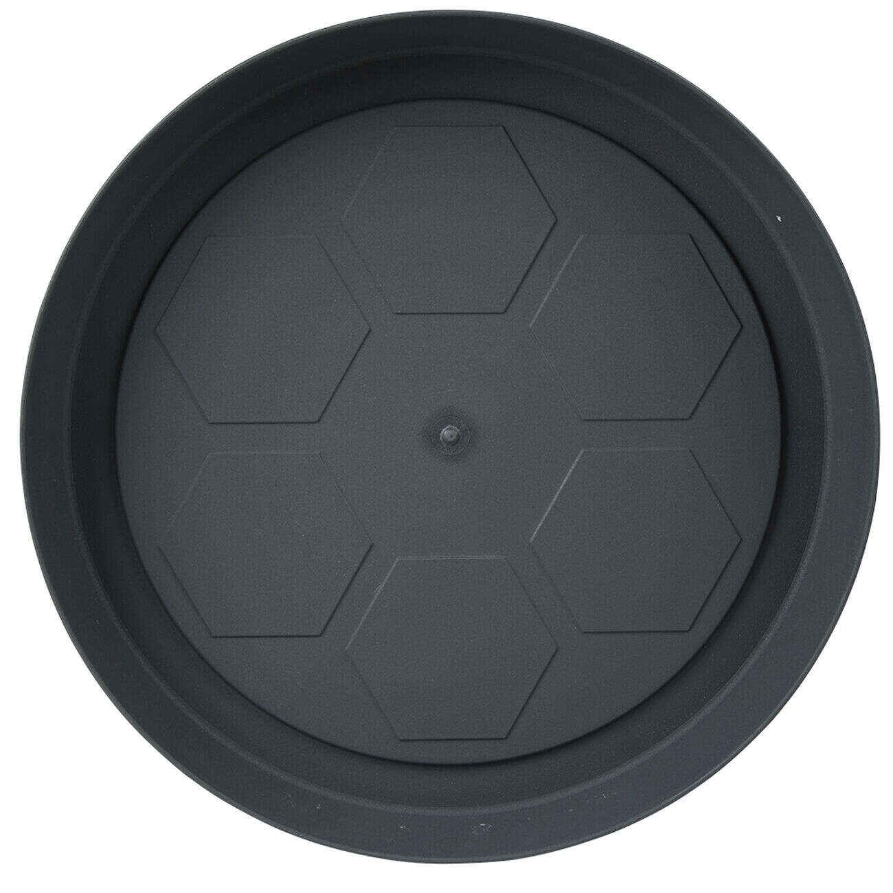 Soucoupe plastique pour pot rond 23L gris anthracite