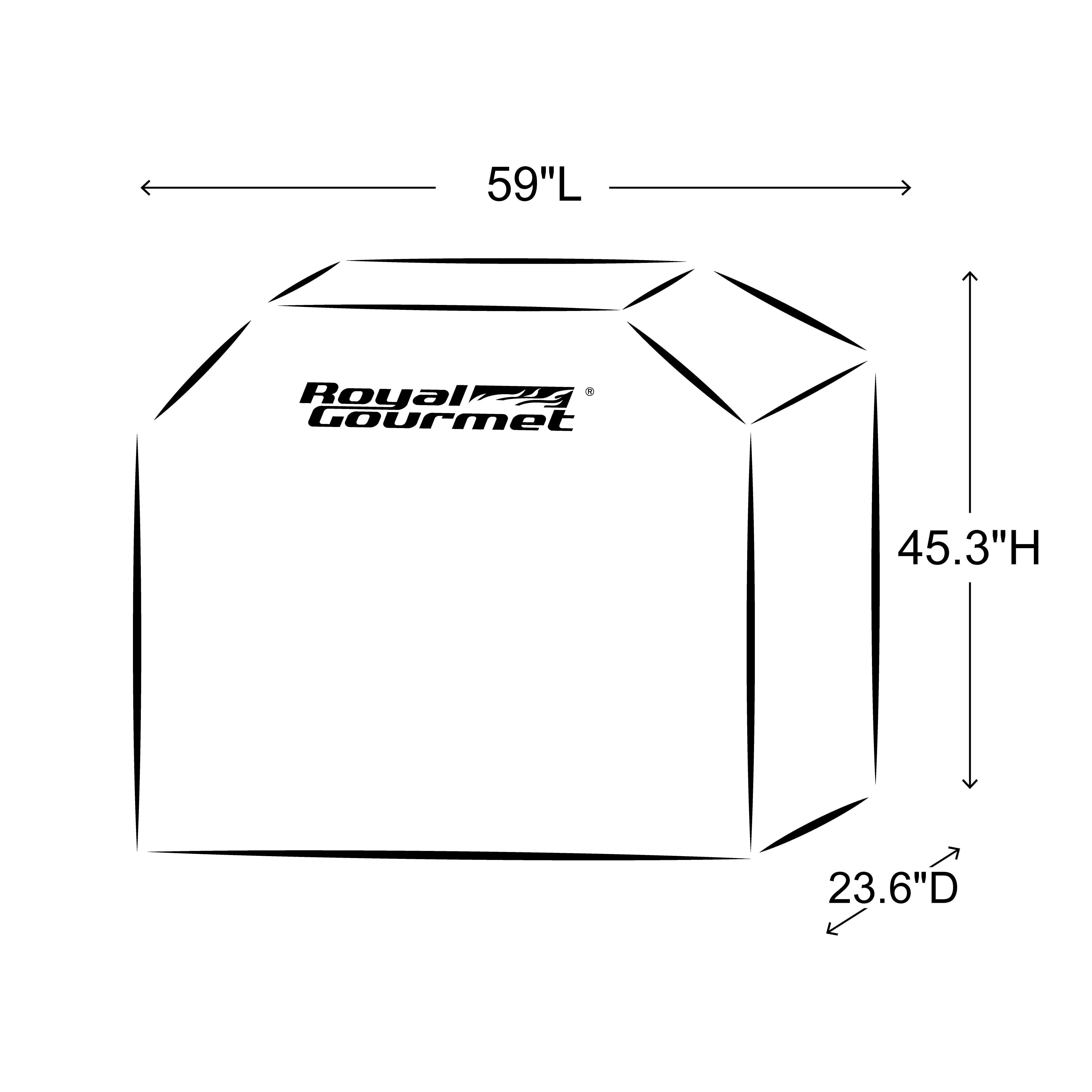 59" Grill Cover Oxford Waterproof Heavy Duty CR6013P(59") - Image 2