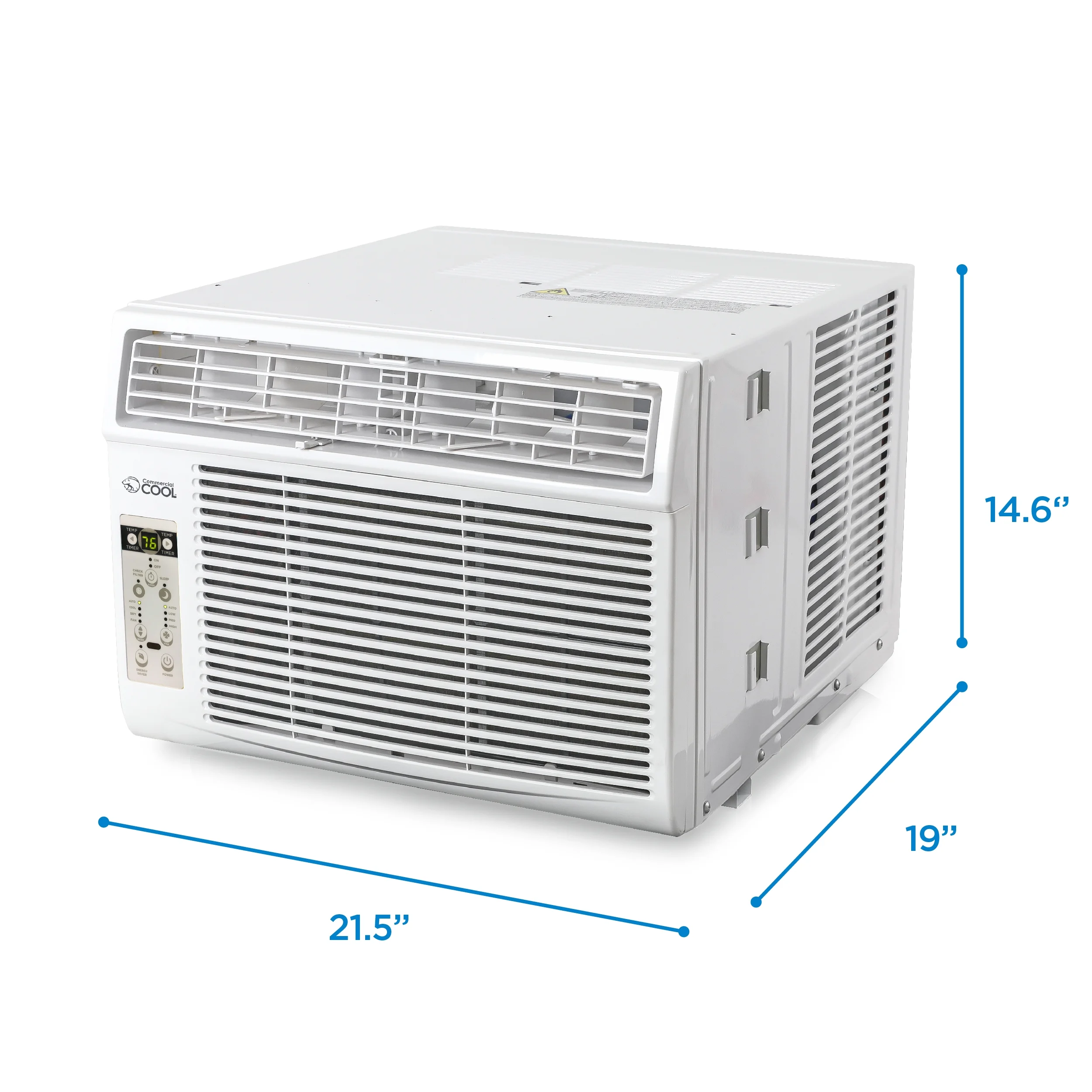 COMMERCIAL COOL 14, 500 BTU Window Air Conditioner with Remote Control and Adjustable Thermostat, Cools up to 750 Sq. Ft. with Electronic Controls & Digital Display CWAM145W6C