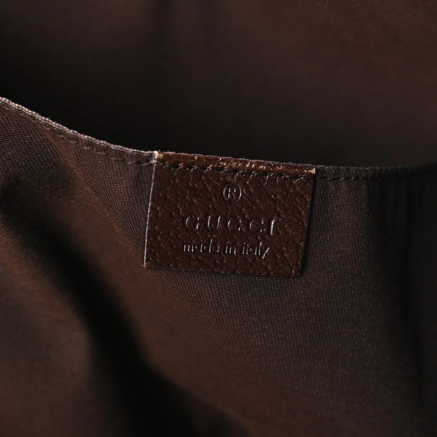 GG Monogram Medium Web Handle Vertical Tote Dark Brown