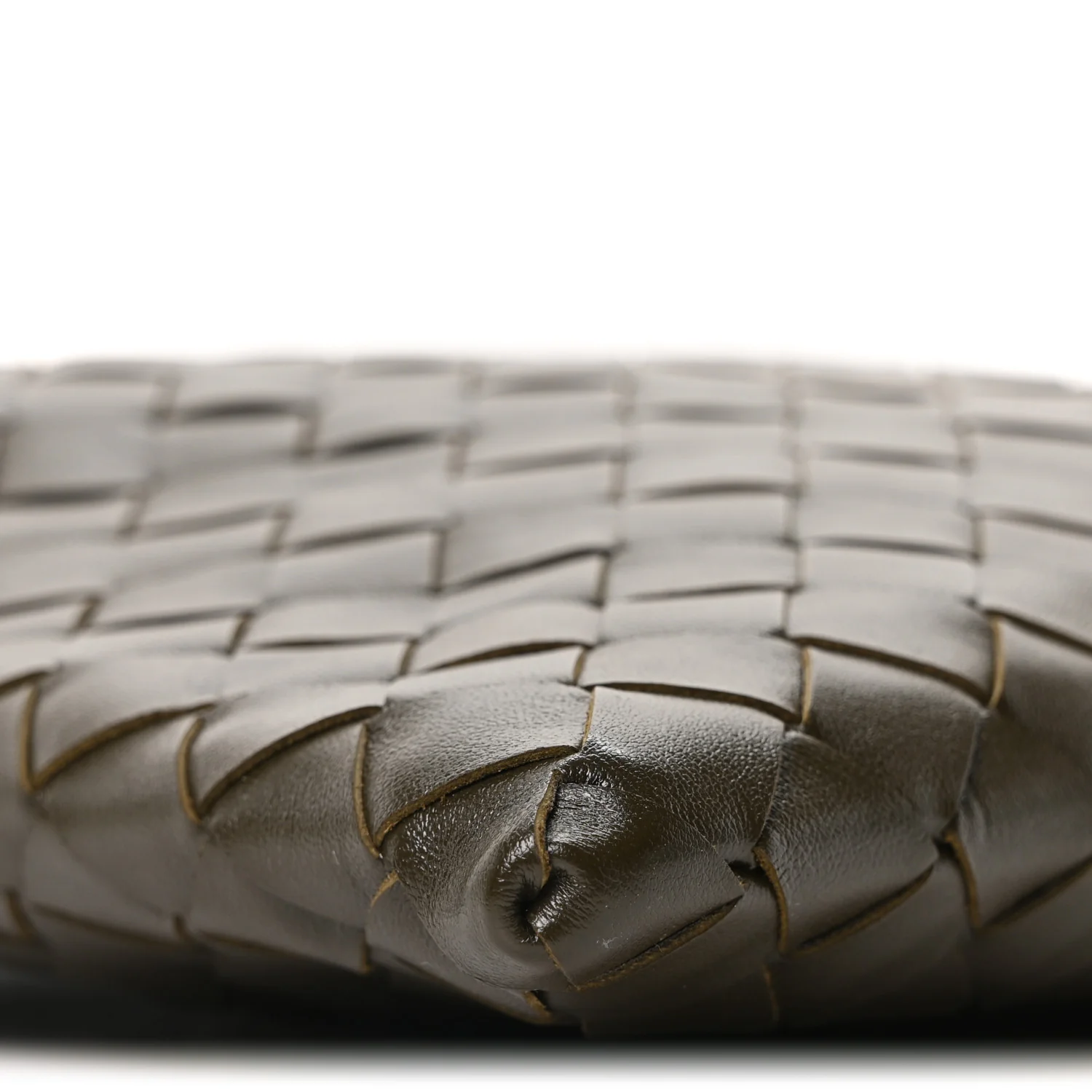 Calfskin Intrecciato Mini Hop Khaki
