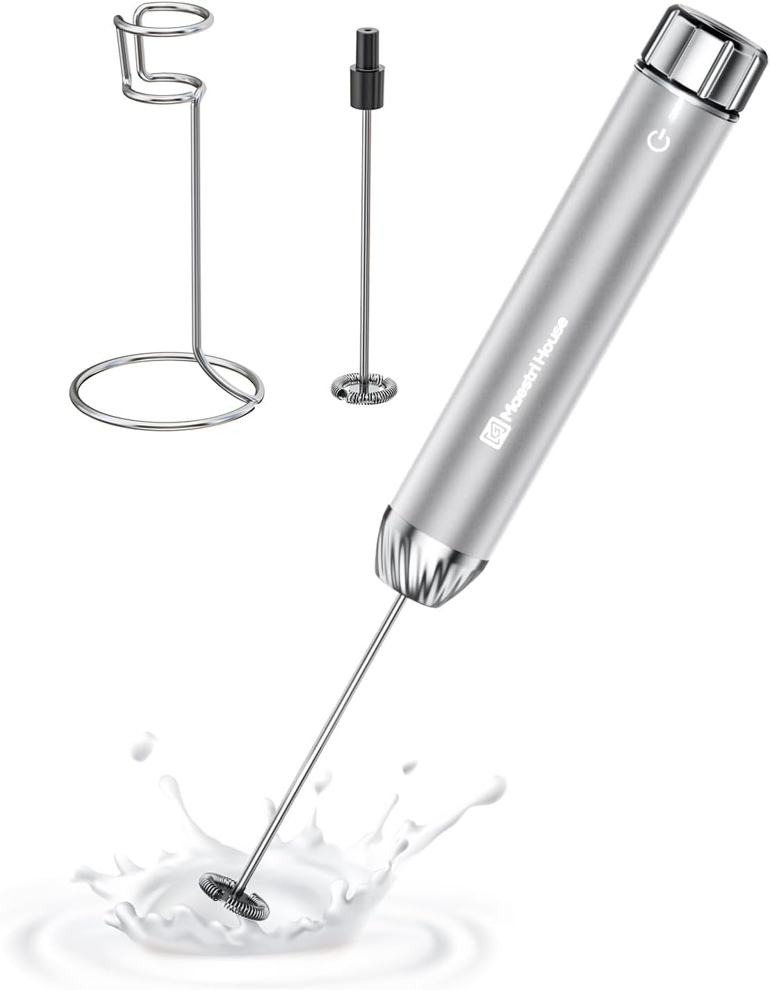 Maestri House LunaFro Max Rechargeable Milk Frother, Stepless Speed Control