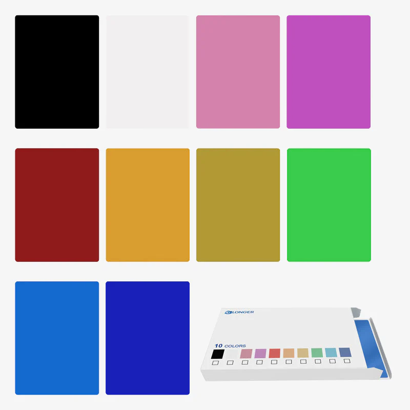 10 couleurs. Consommables pour machine à graver plus longs (0,21 mm).