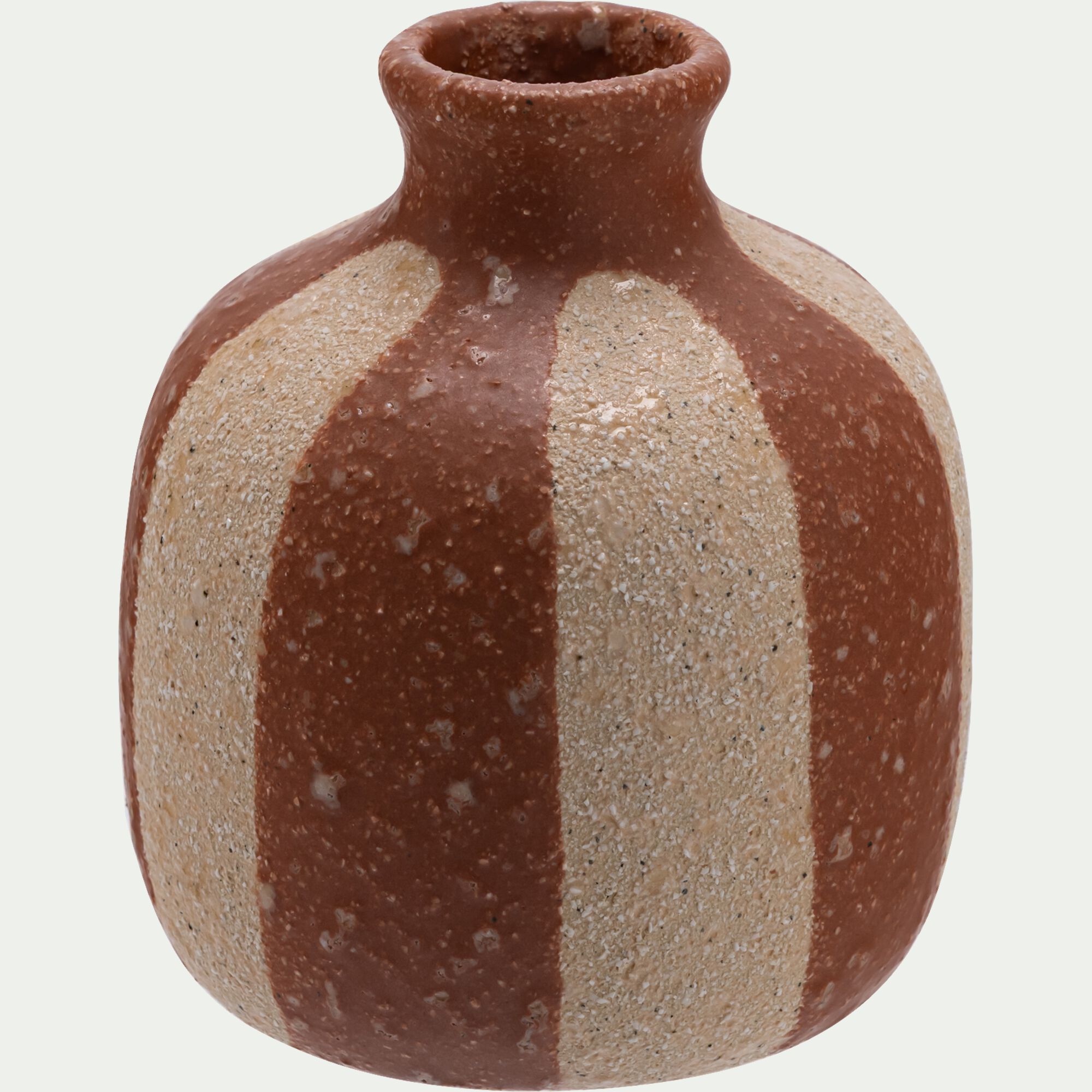 EDERN - Vase boule en grès H10,5cm - orange