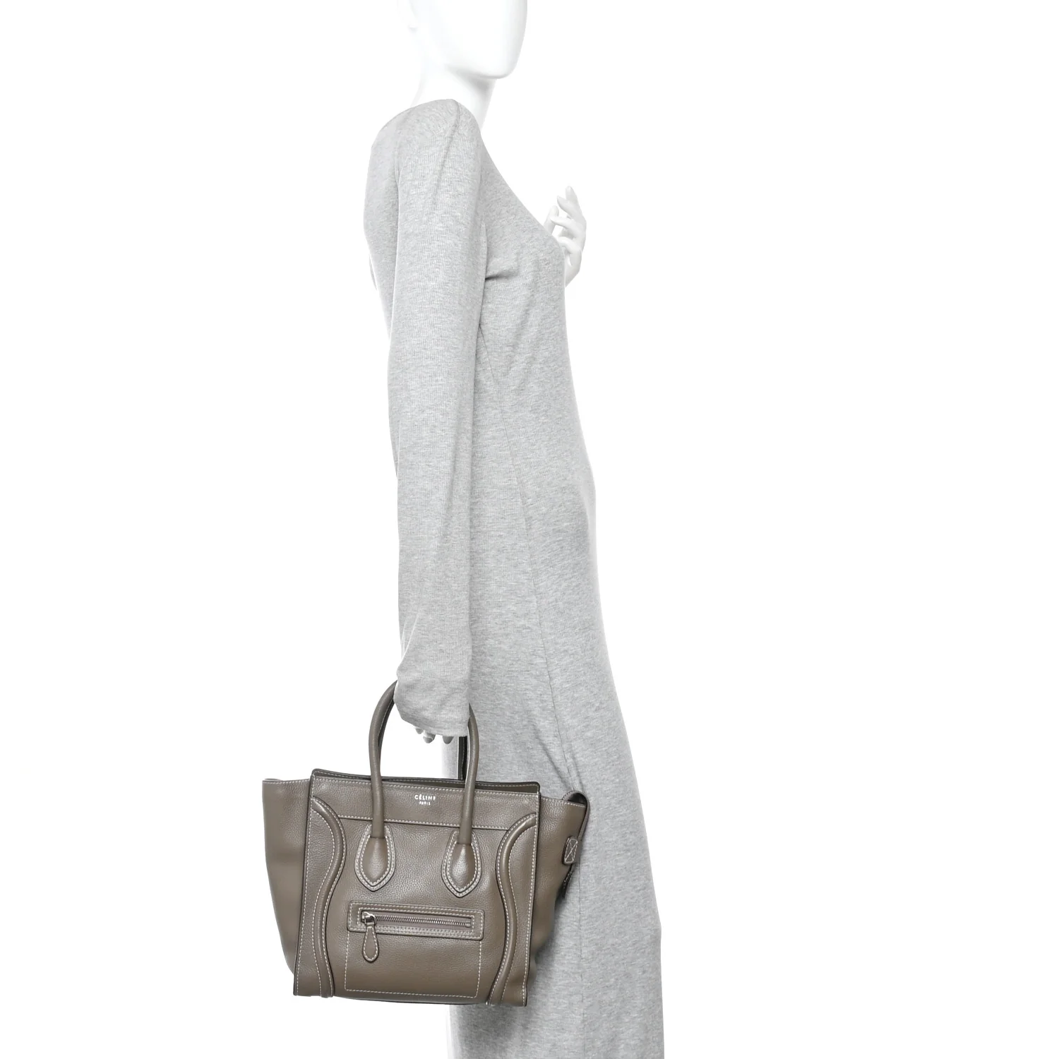 Drummed Calfskin Micro Luggage Souris