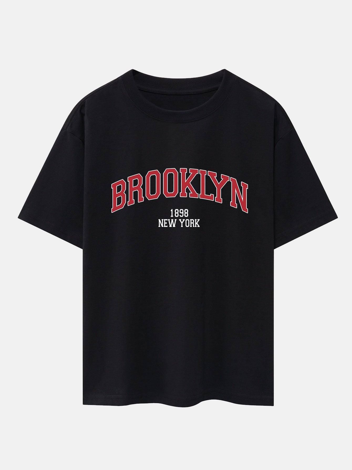 T-shirt oversize à épaules tombantes imprimé Brooklyn