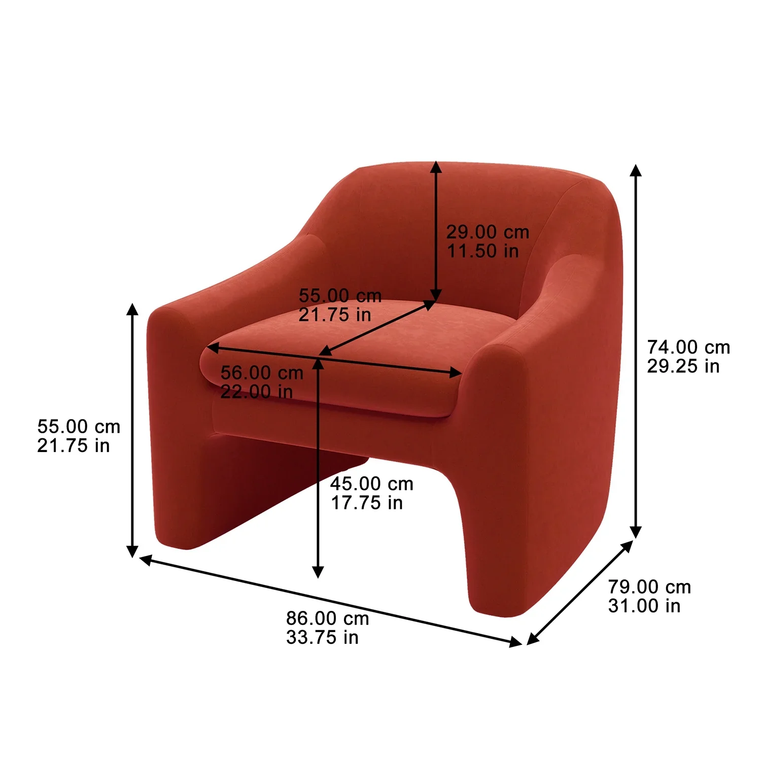 Better Homes & Gardens Emerson Curvy Accent Chair, Truffle Brown Boucle
