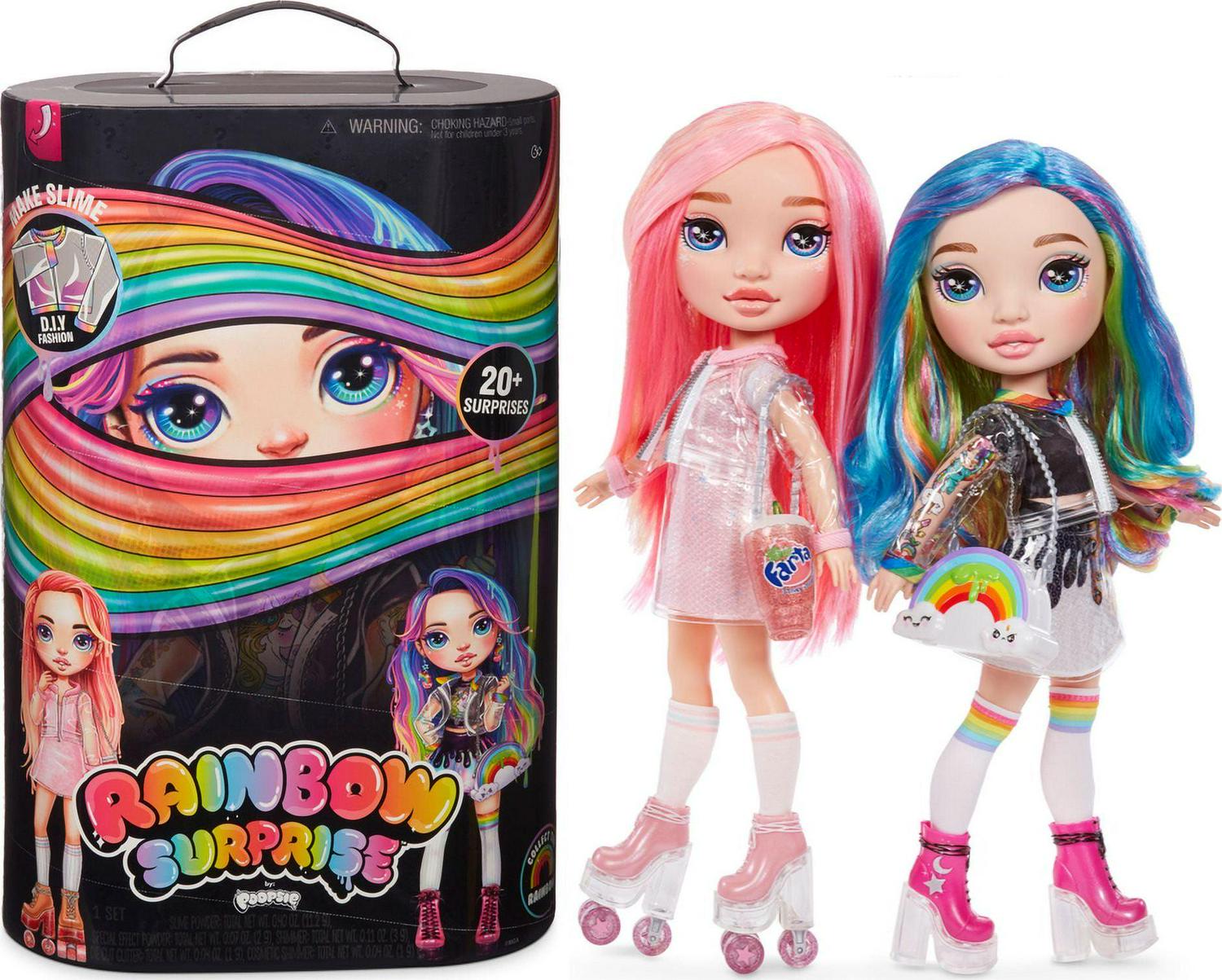 Rainbow Surprise: 14#8243; Doll with 20+ Slime Fashion Surprises. Rainbow Dream or Pixie Rose