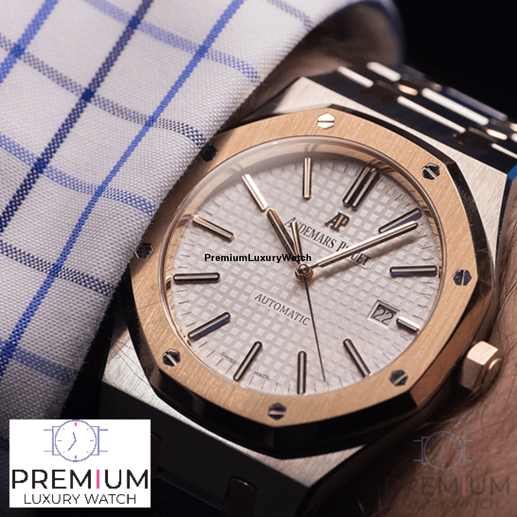[Super Clone]Audemars piguet Royal Oak Selfwinding 41mm Steel and Rose Gold Selfwinding