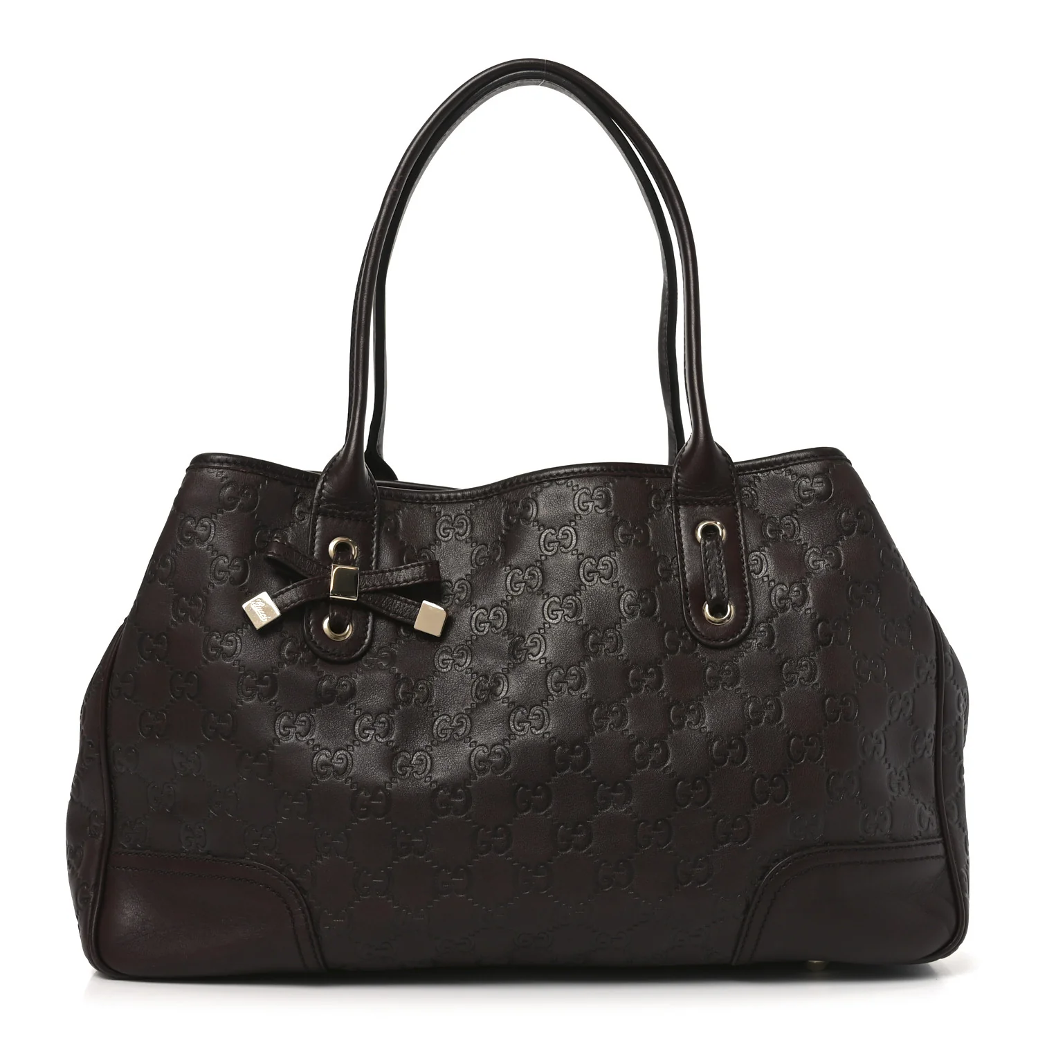 Guccissima Medium Princy Tote Dark Brown