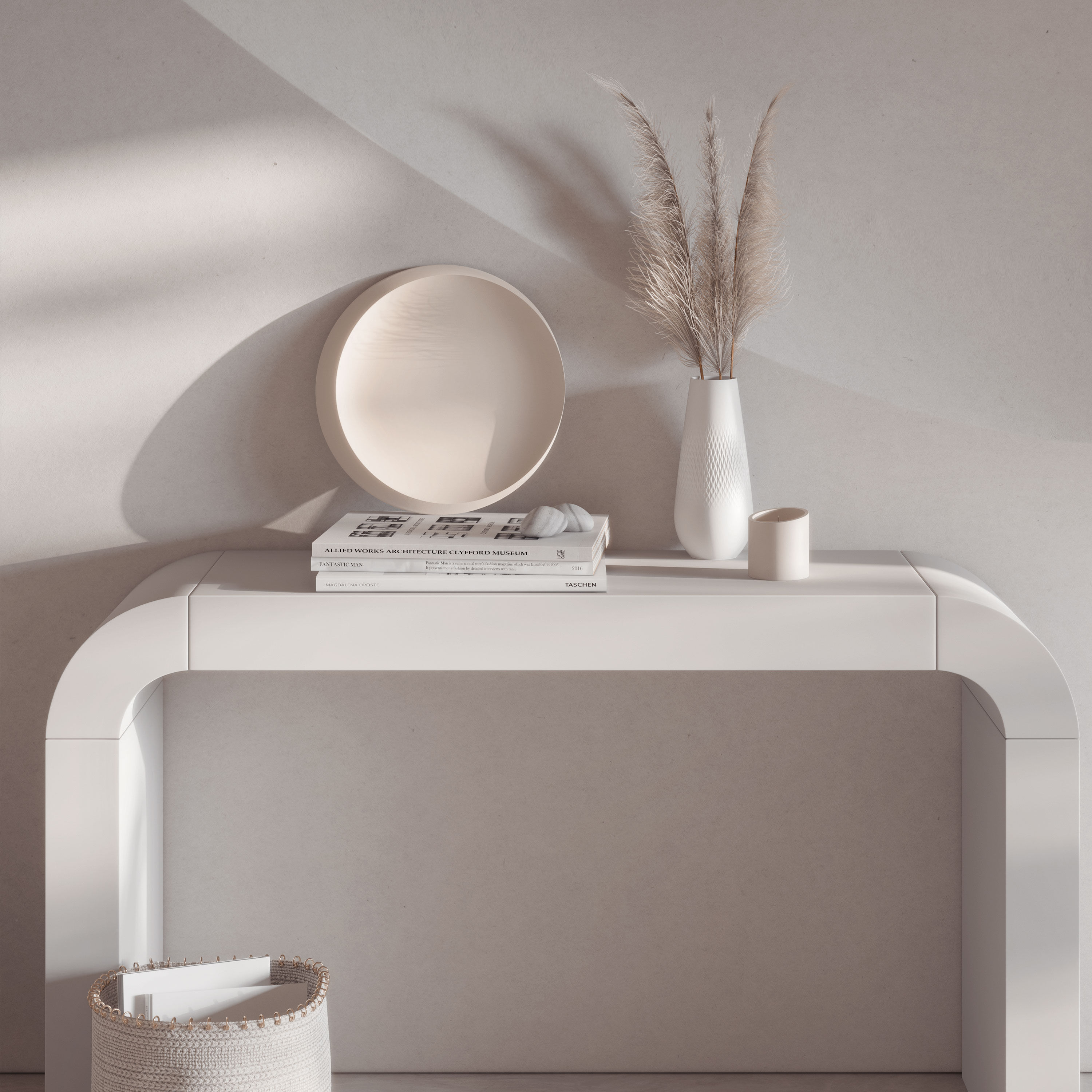 NewMoon Serving/ Under Plate - Beige, 14.5'', Premium Porcelain