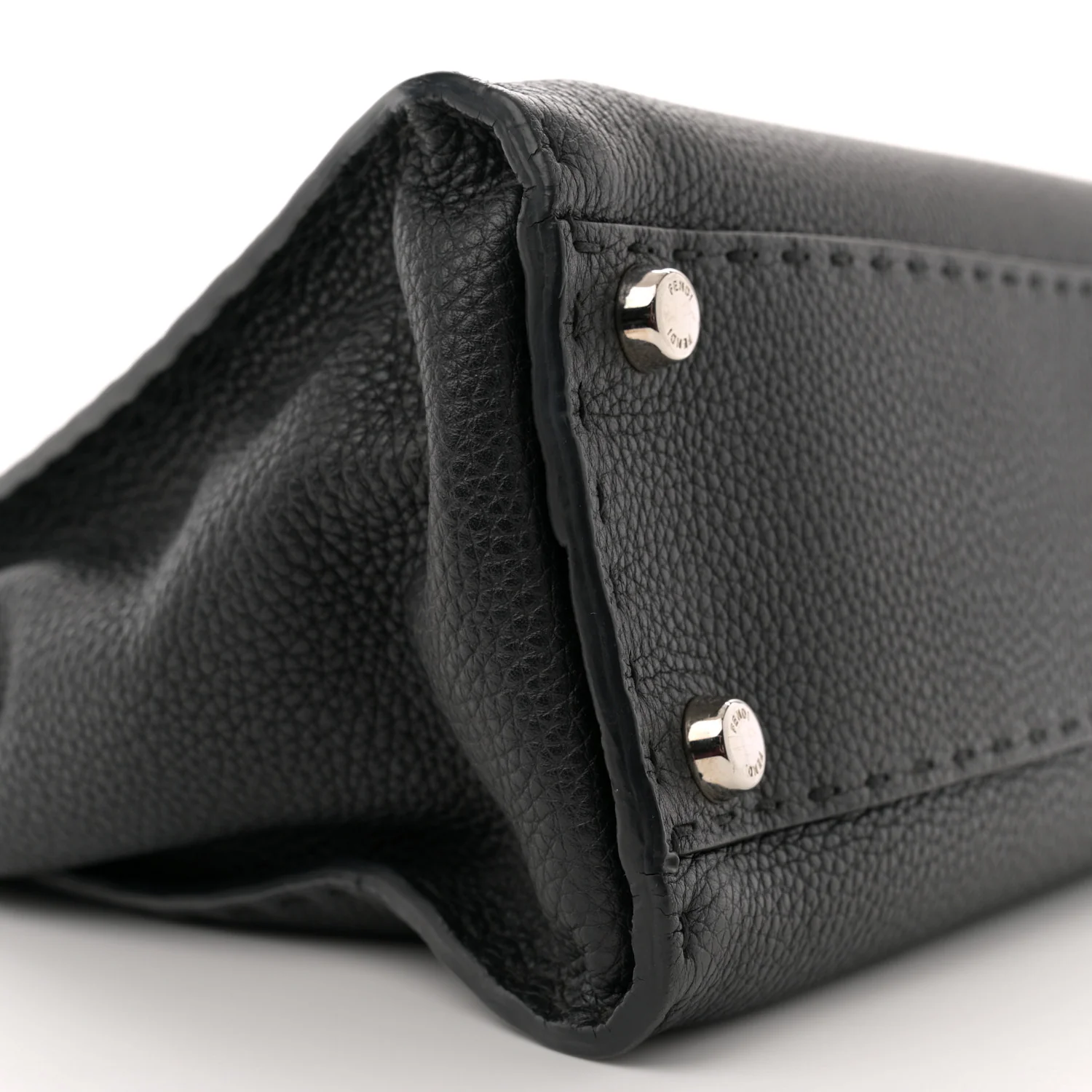 Cuoio Romano Selleria Bi-Color Medium Peekaboo Iconic Satchel Black Mou