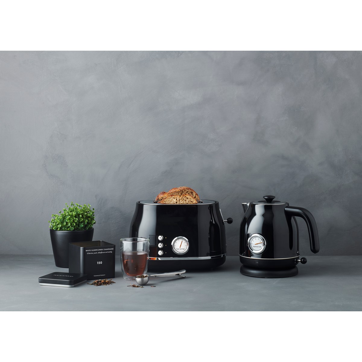 Premium Retro brødrister svart