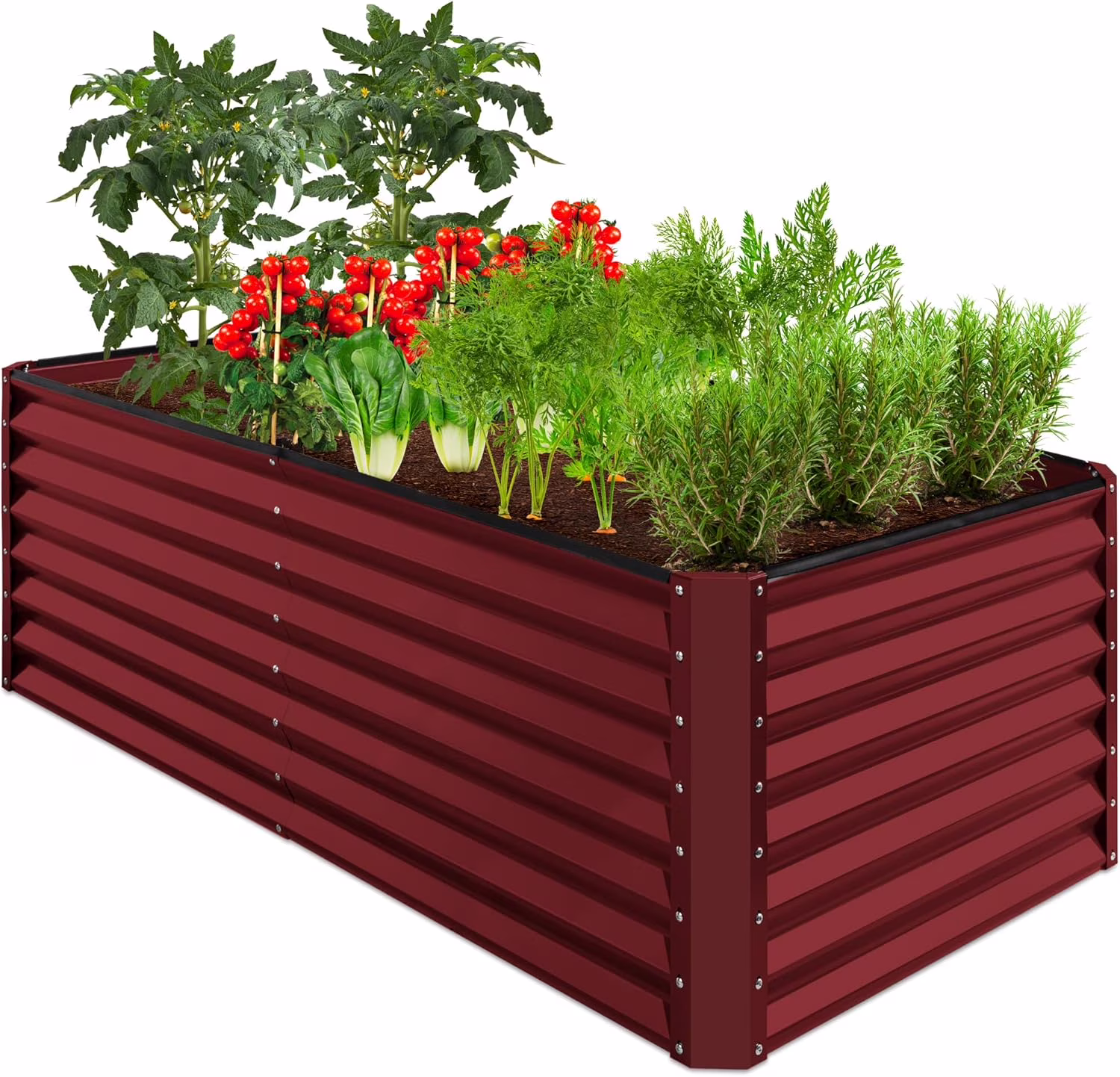 6x3x2ft Outdoor Metal Raised Garden Bed, Deep Root Box Planter for Vegetables, Flowers, Herbs, and Succulents w/ 269 Gallon Capacity��Sage Green ��(6x3x2ft/Sage Green) - Image 3