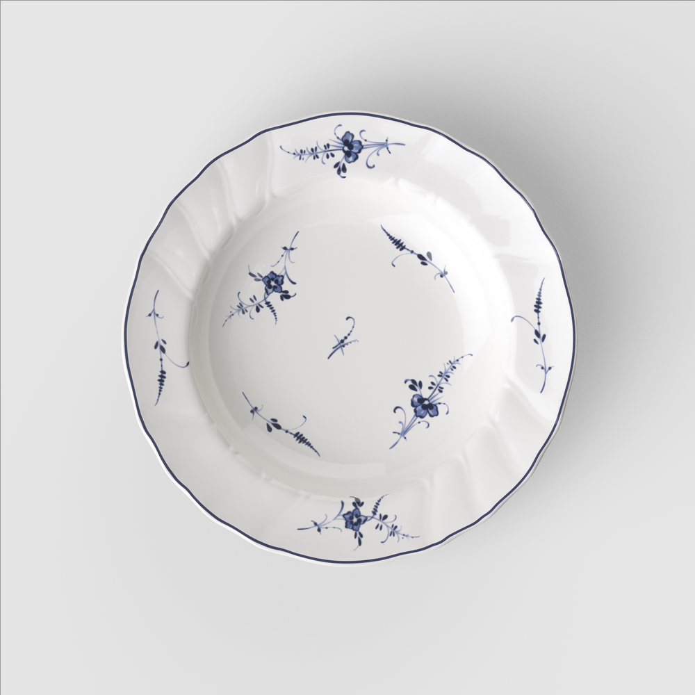 Vieux Luxembourg Soup bowl - White, 9'', Premium Porcelain