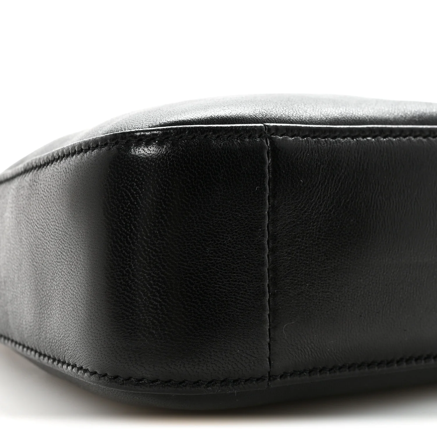 Plunged Lambskin Calypso Mini Hobo Black