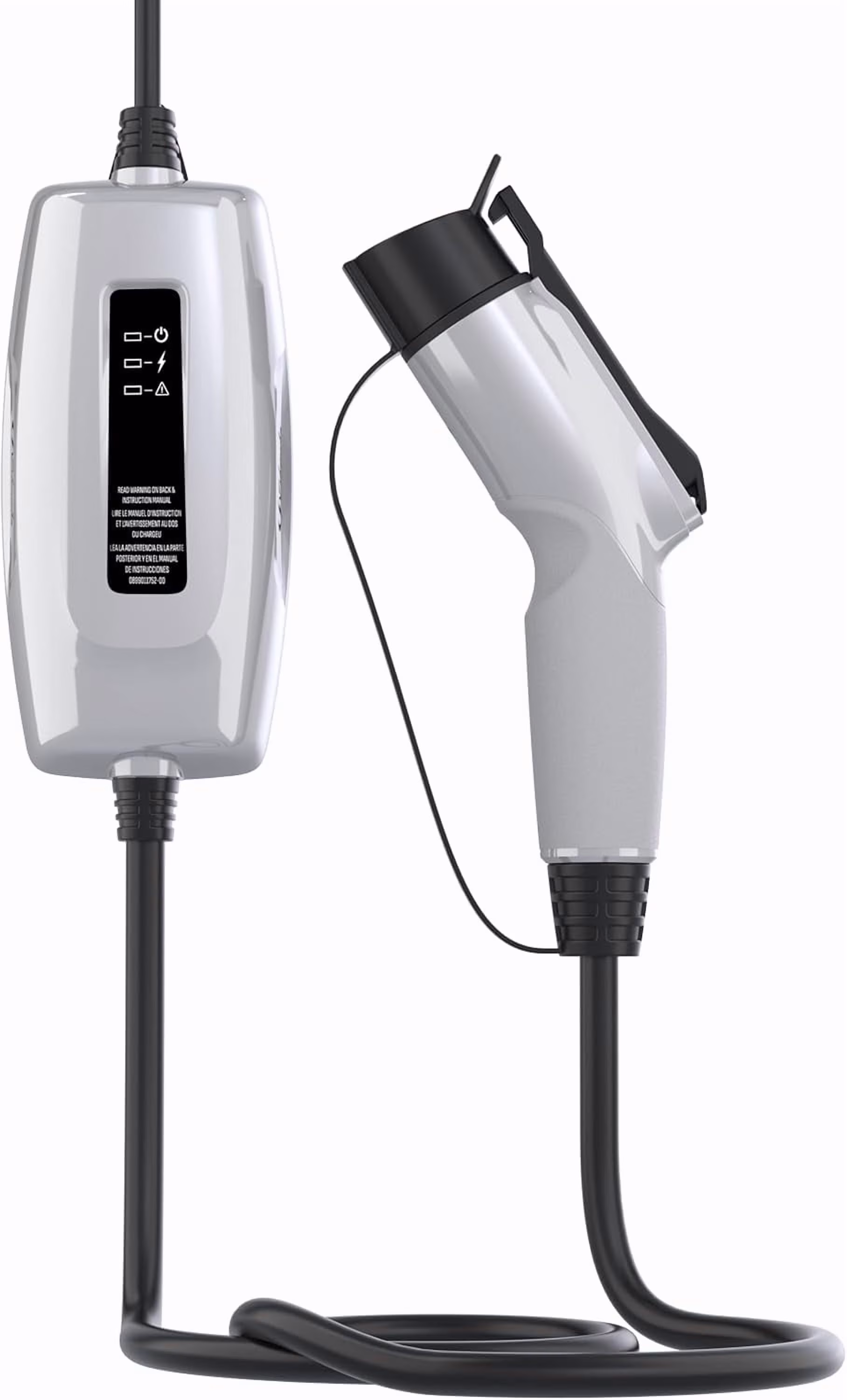 Schumacher Electric Level 1 Portable EV Charger with J1772 Connector, SEV1670, NEMA 5 - 15P Plug, 20 - Foot Charging Cable, 12 Amps, 120 Volts, Gray, 1 Unit