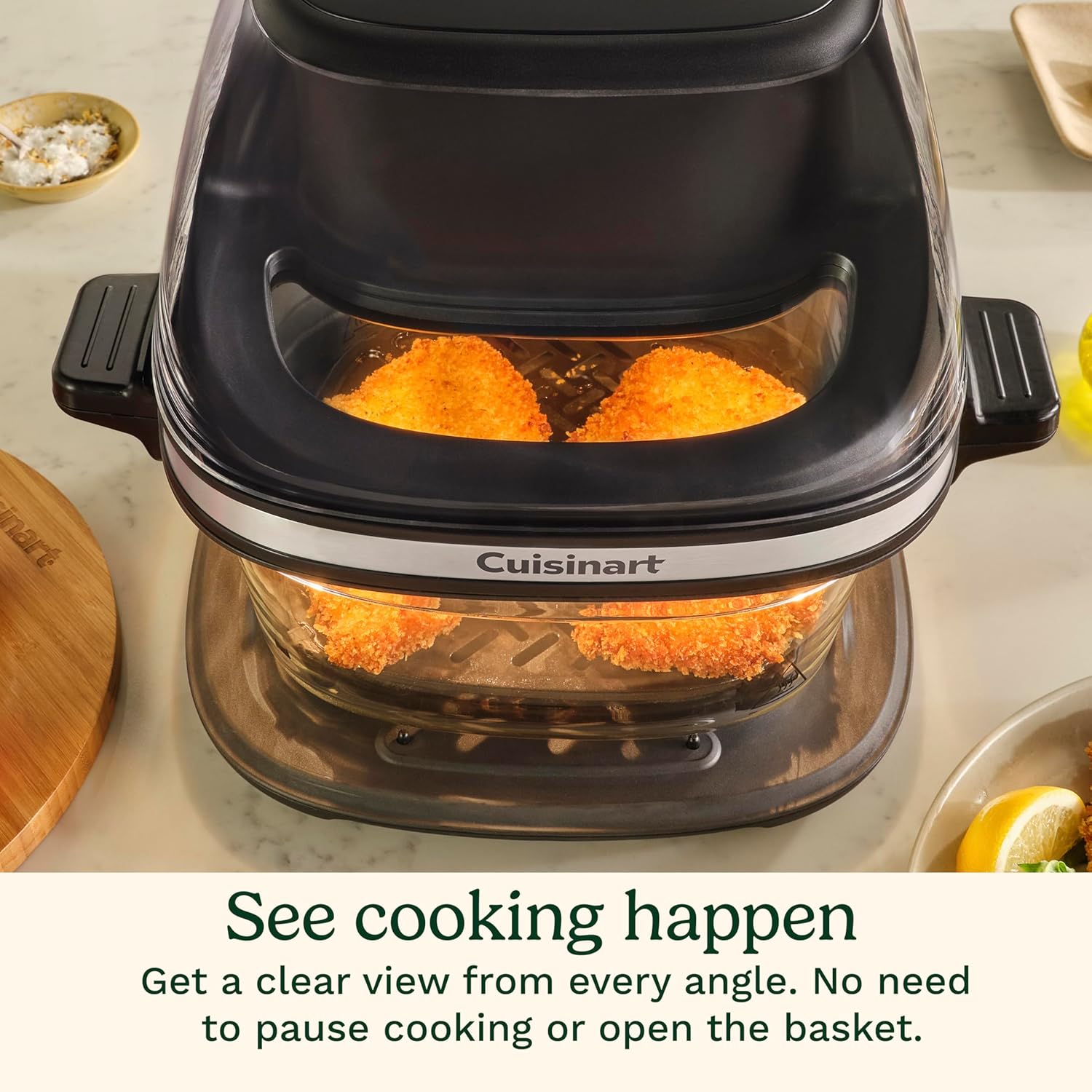 Cuisinart Air Fryer, Glass Basket & ClearView Window, 5 Functions, 4 Qt