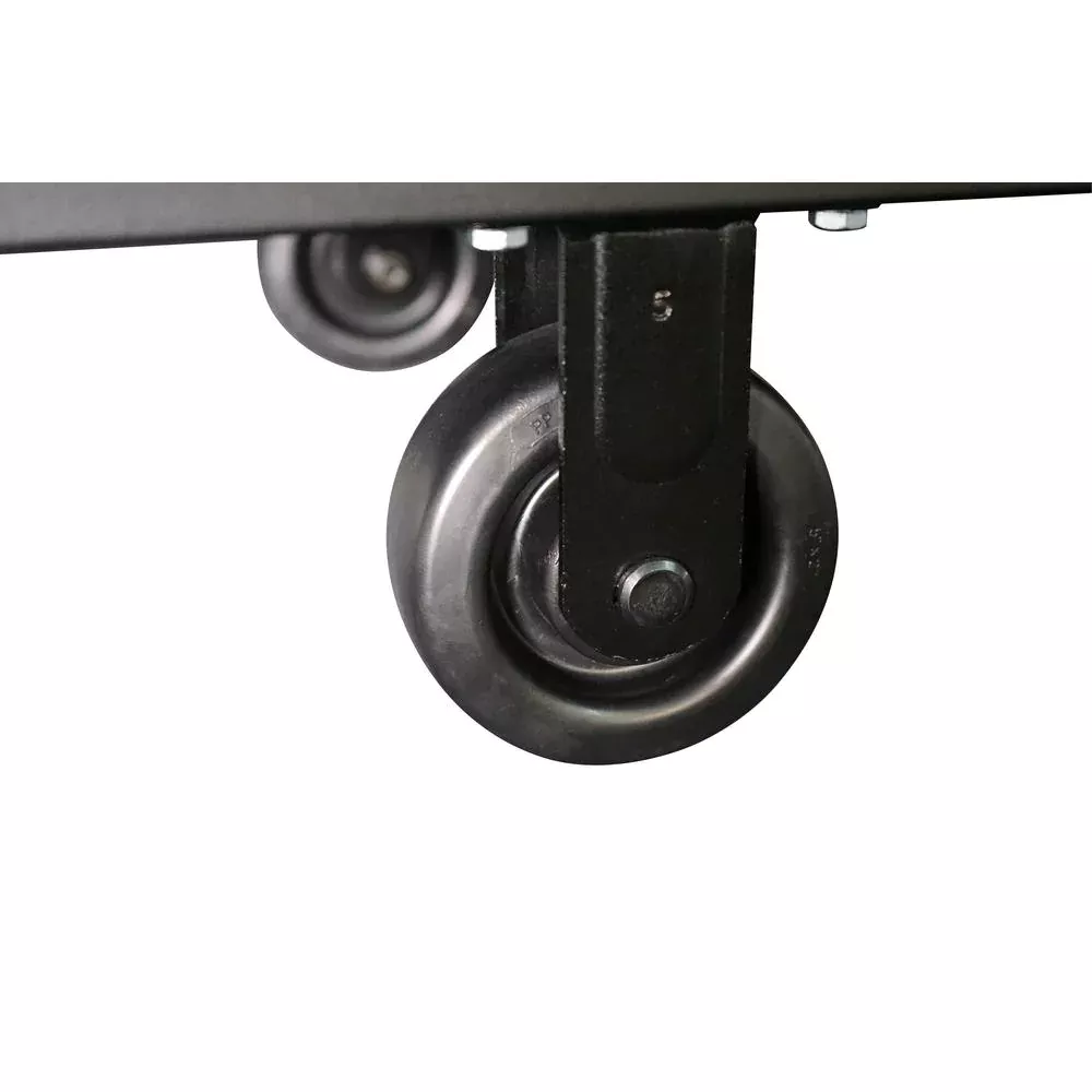Coffre à outils et armoire combinés robustes de 142 cm de large et 18 tiroirs, noir mat