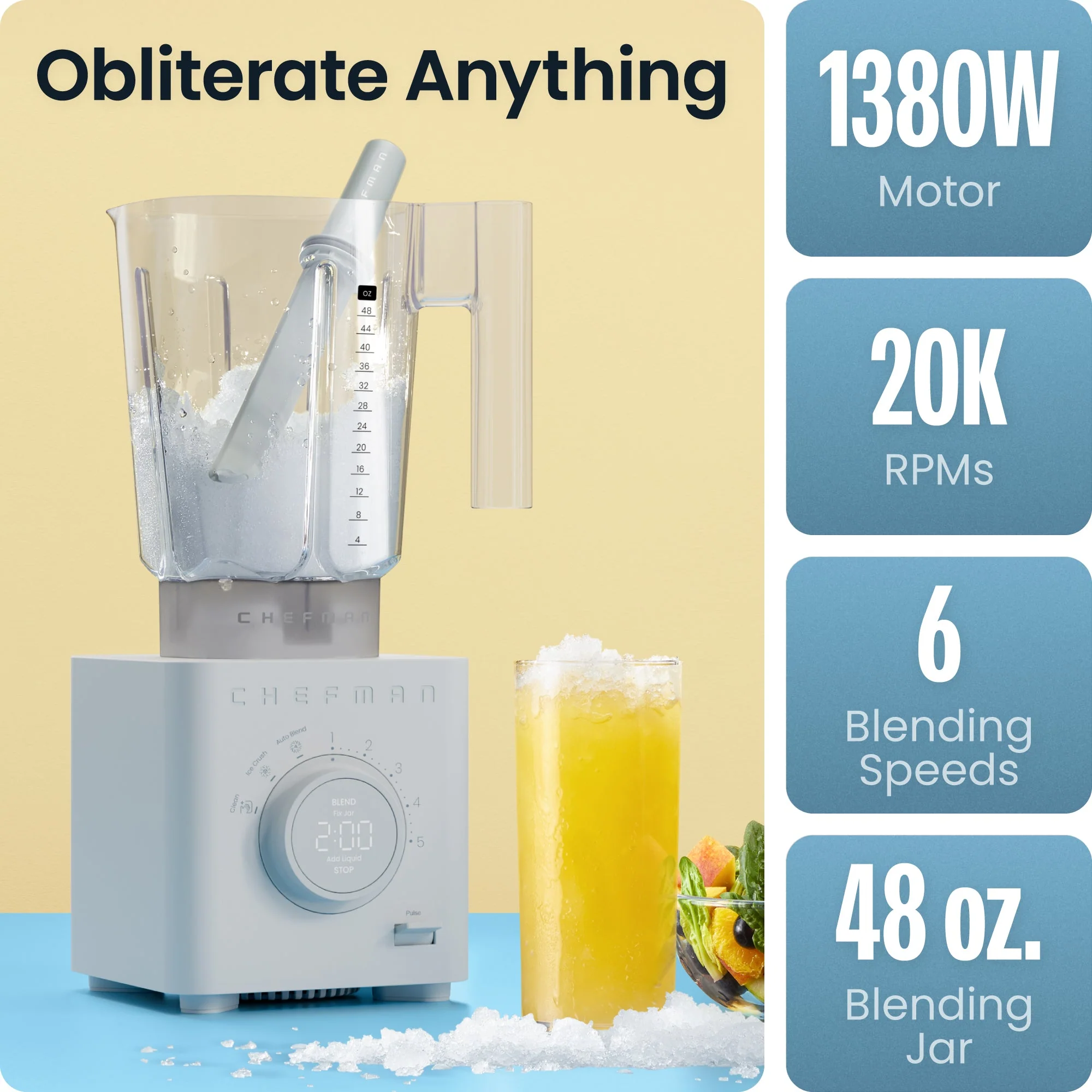 Obliterator 48 oz Power Blender - Concrete