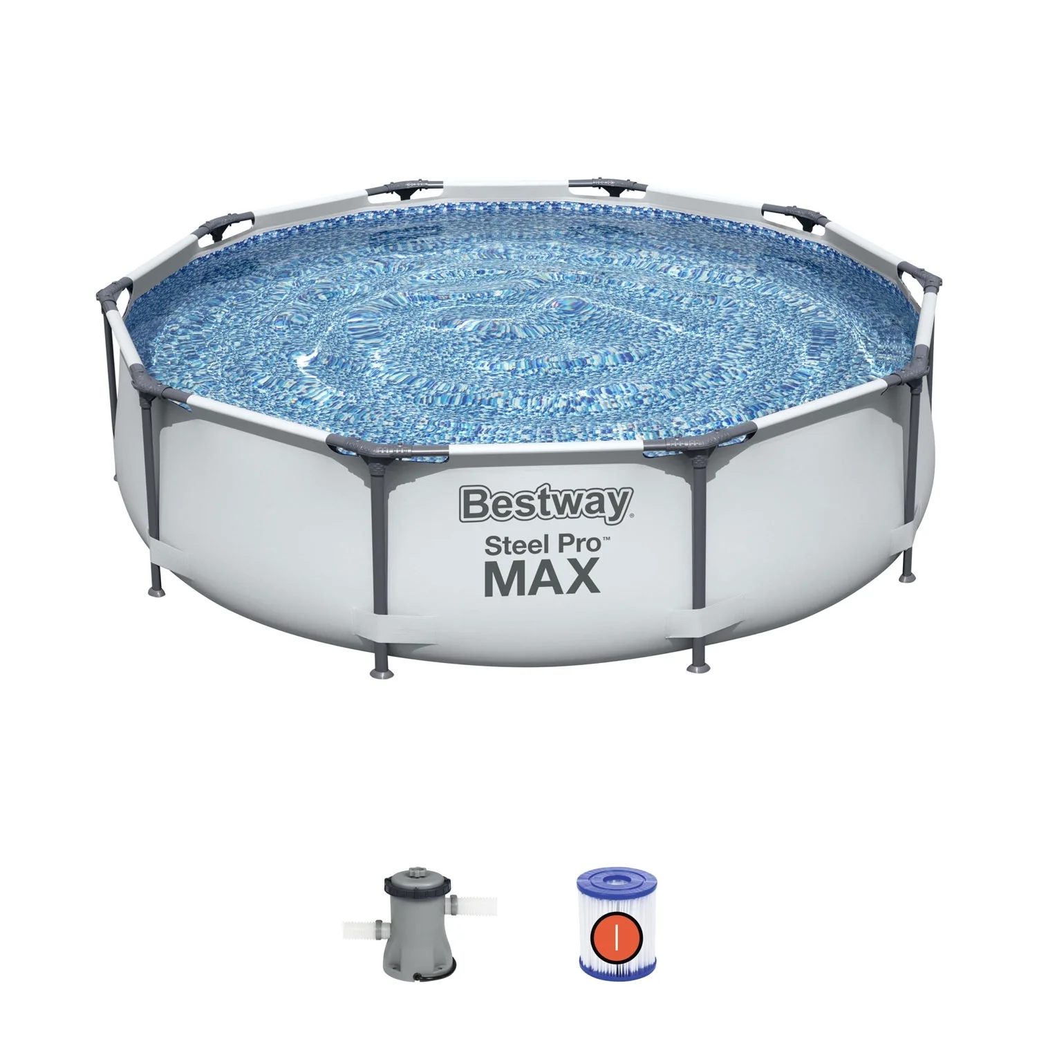 Steel Pro MAX 10' x 30" Above Ground Pool Set Round(10 ft) - Image 8