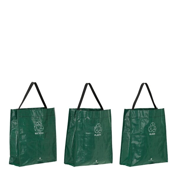Recycle kildesorteringsposer 3 stk grønn