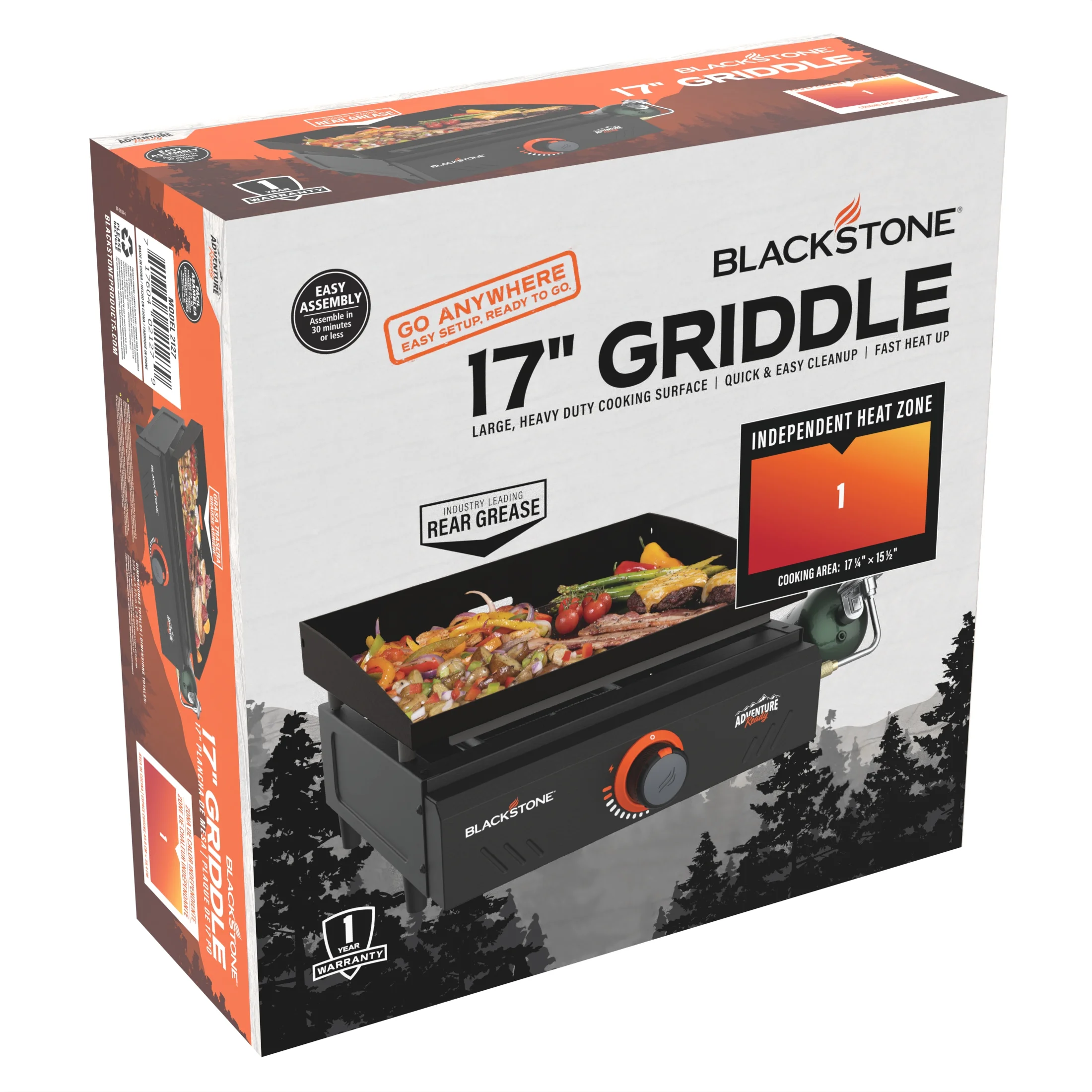 Adventure Ready Single Burner 17�� Tabletop Griddle with Non Slip Feet(17in Griddle) - Image 5