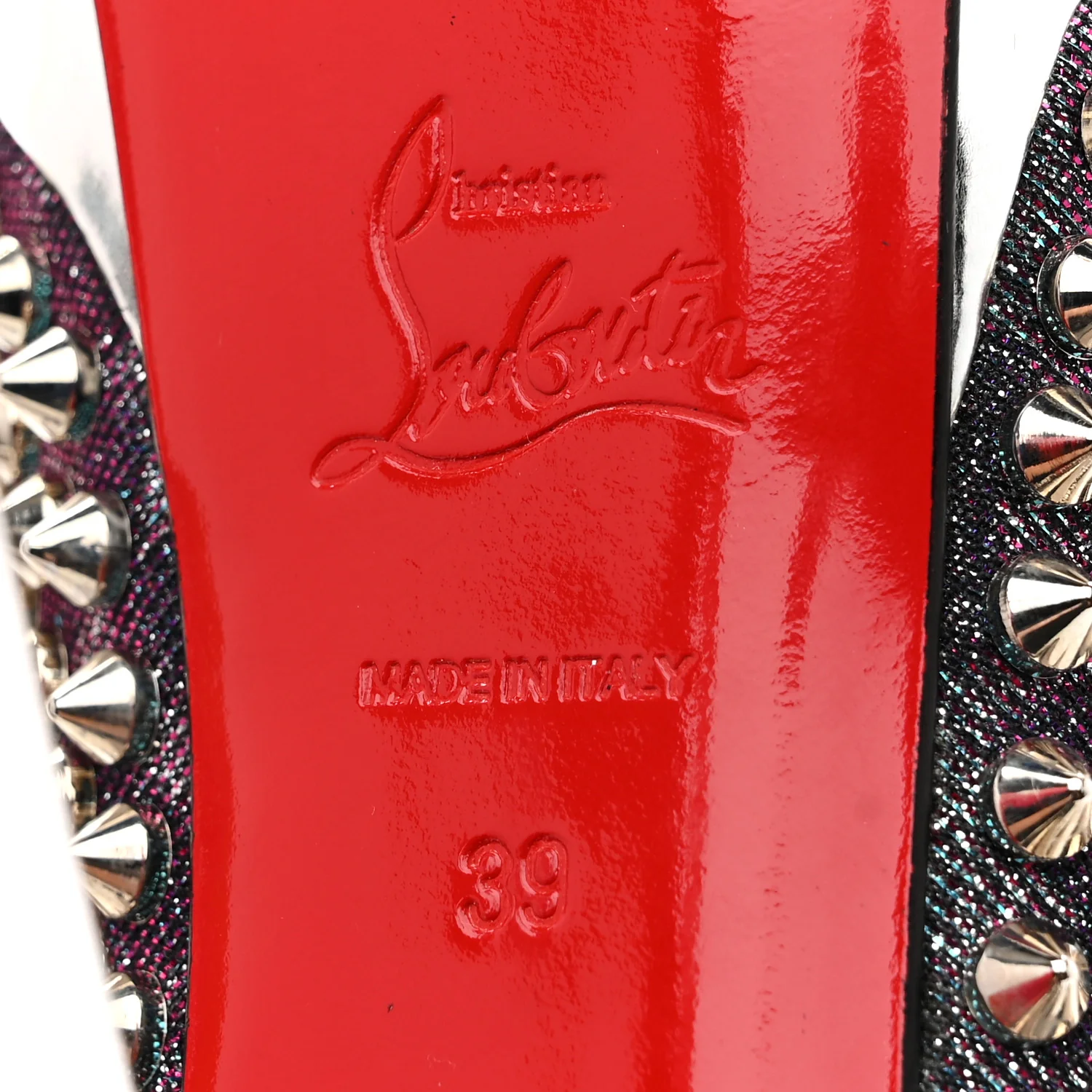 Lame Satin Lady Peep Spikes 150 Pumps 39 Turquoise Violet Silver