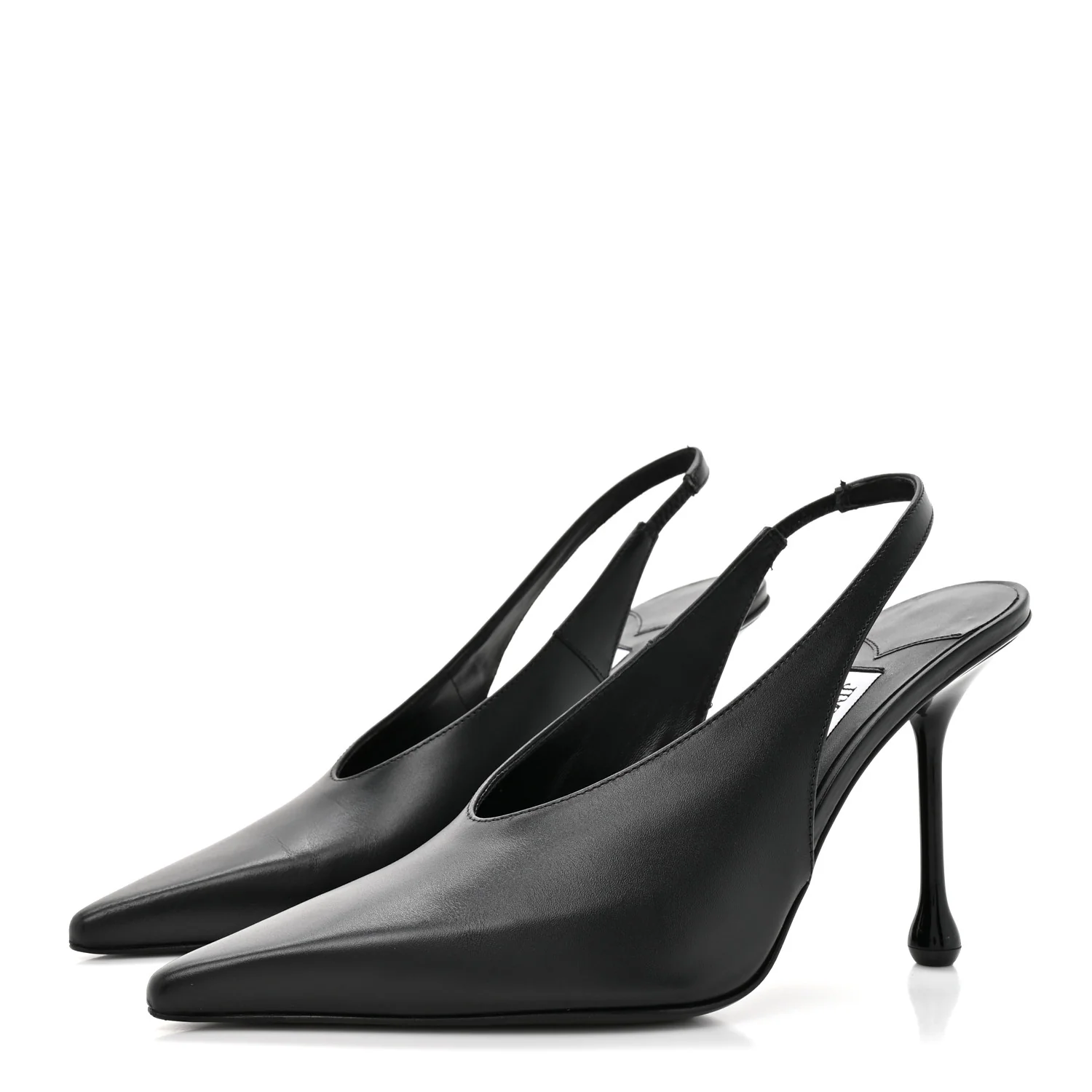 Calfskin Isa 95 Slingback Pumps 38.5 Black