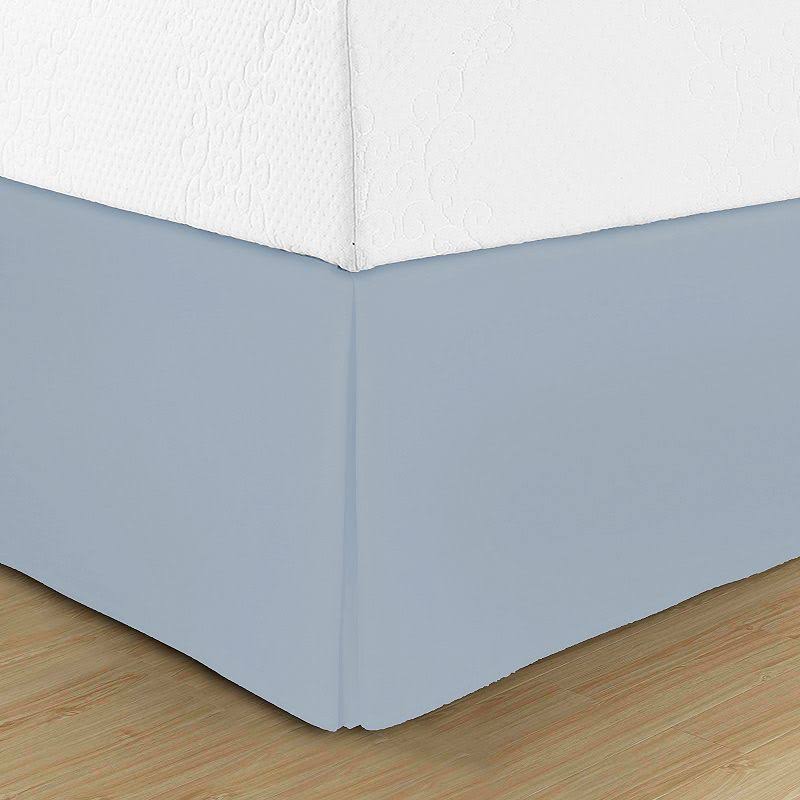 Swift Home Easy Fit Pleated Bedskirt - Blue Fog - Queen