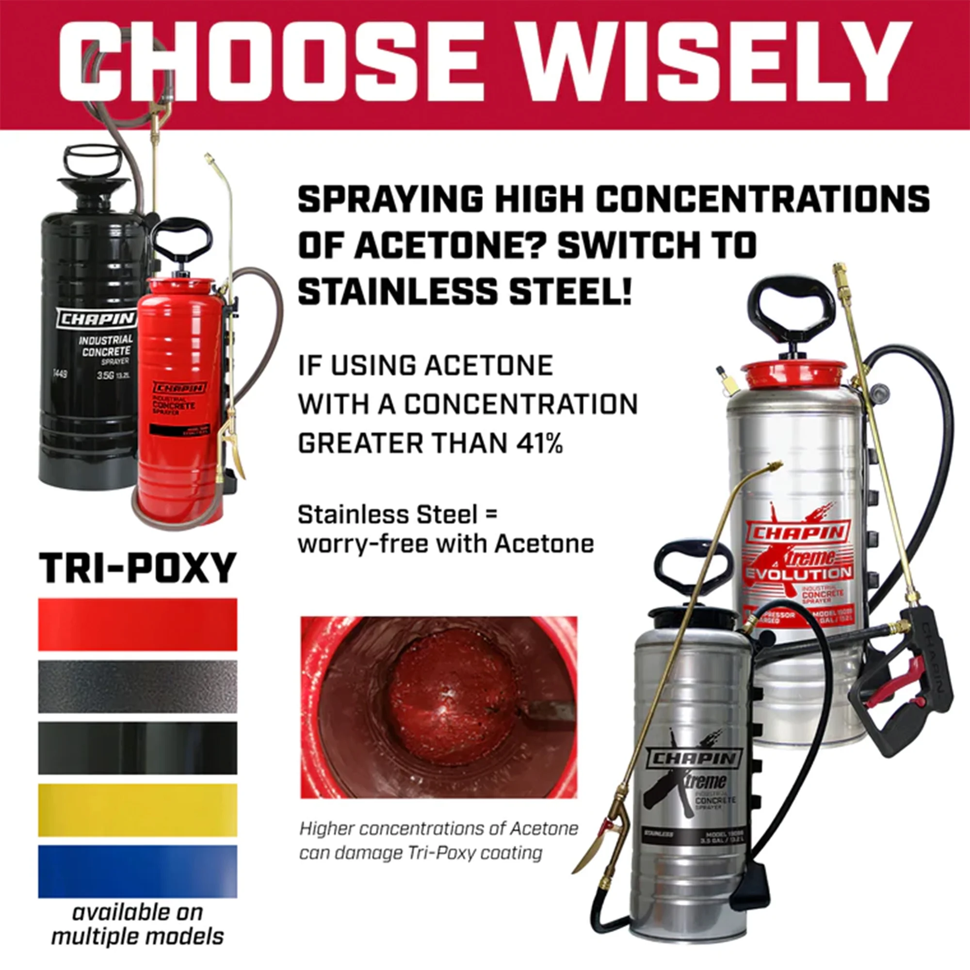 Chapin 1949 3.5 Gallon Tri - Poxy Industrial Concrete Open Head Tank Sprayer