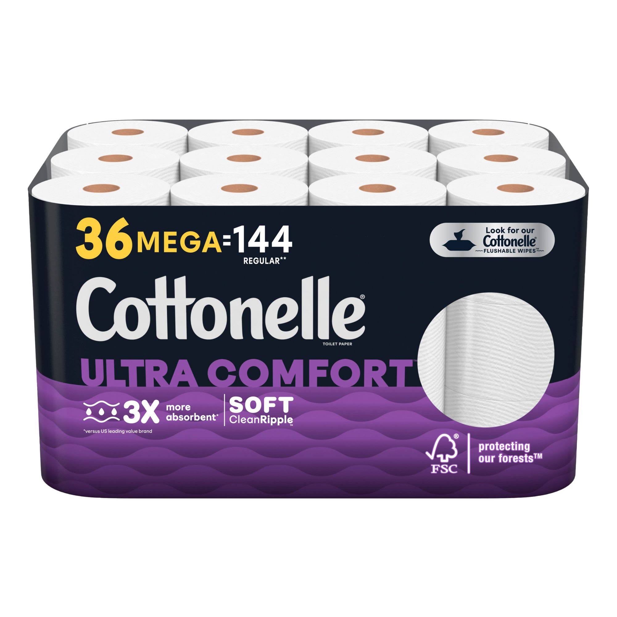 Cottonelle Ultra Comfort Toilet Paper (36 Mega Rolls, 268 Sheets/Roll)
