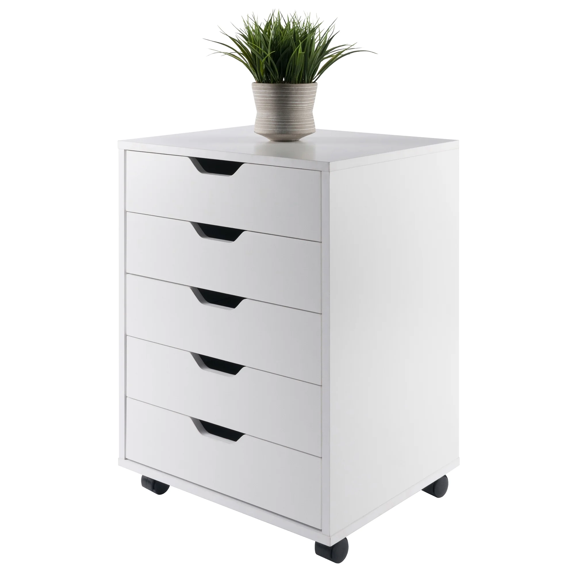 Halifax 5-Drawer Mobile Cabinet 10519, White Finish(White) - Image 2