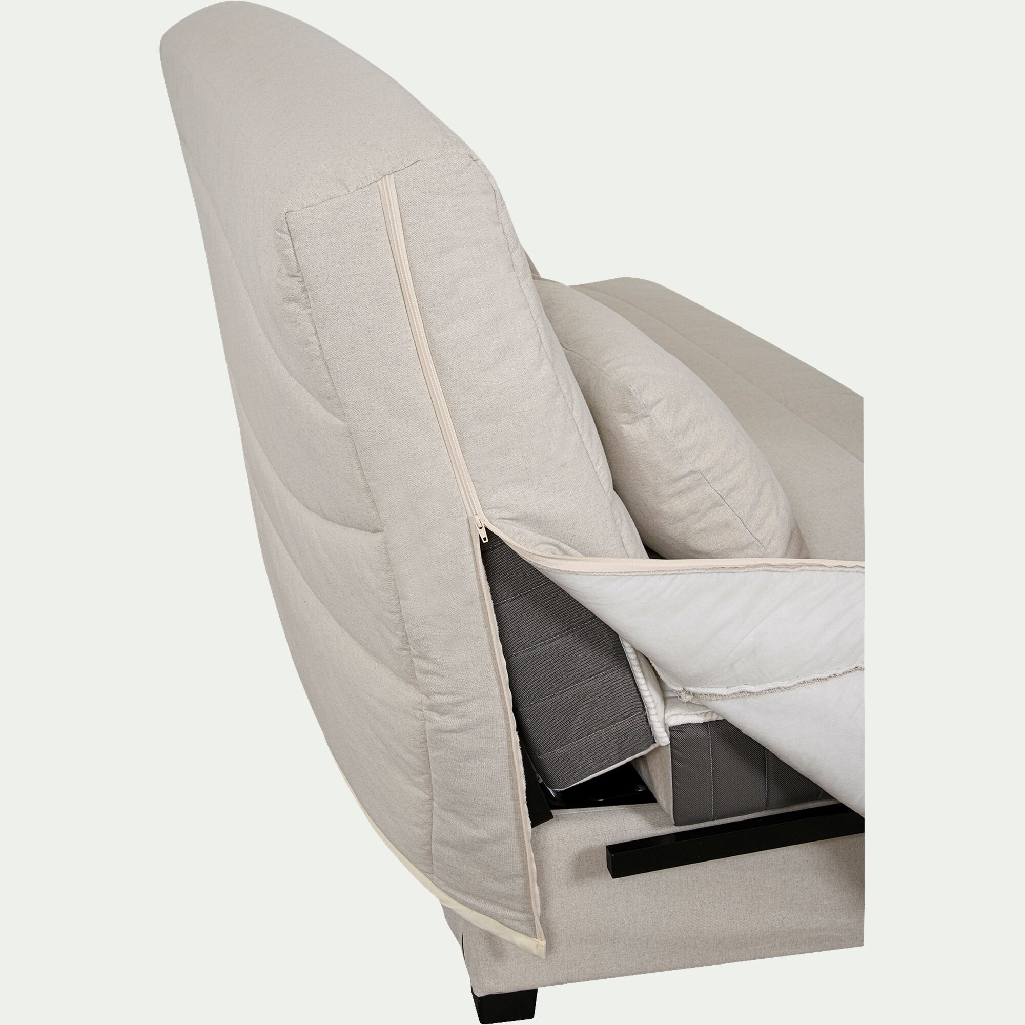 CAPEO - Housse pour clic-clac et 2 housses de coussin 130x190 cm - beige