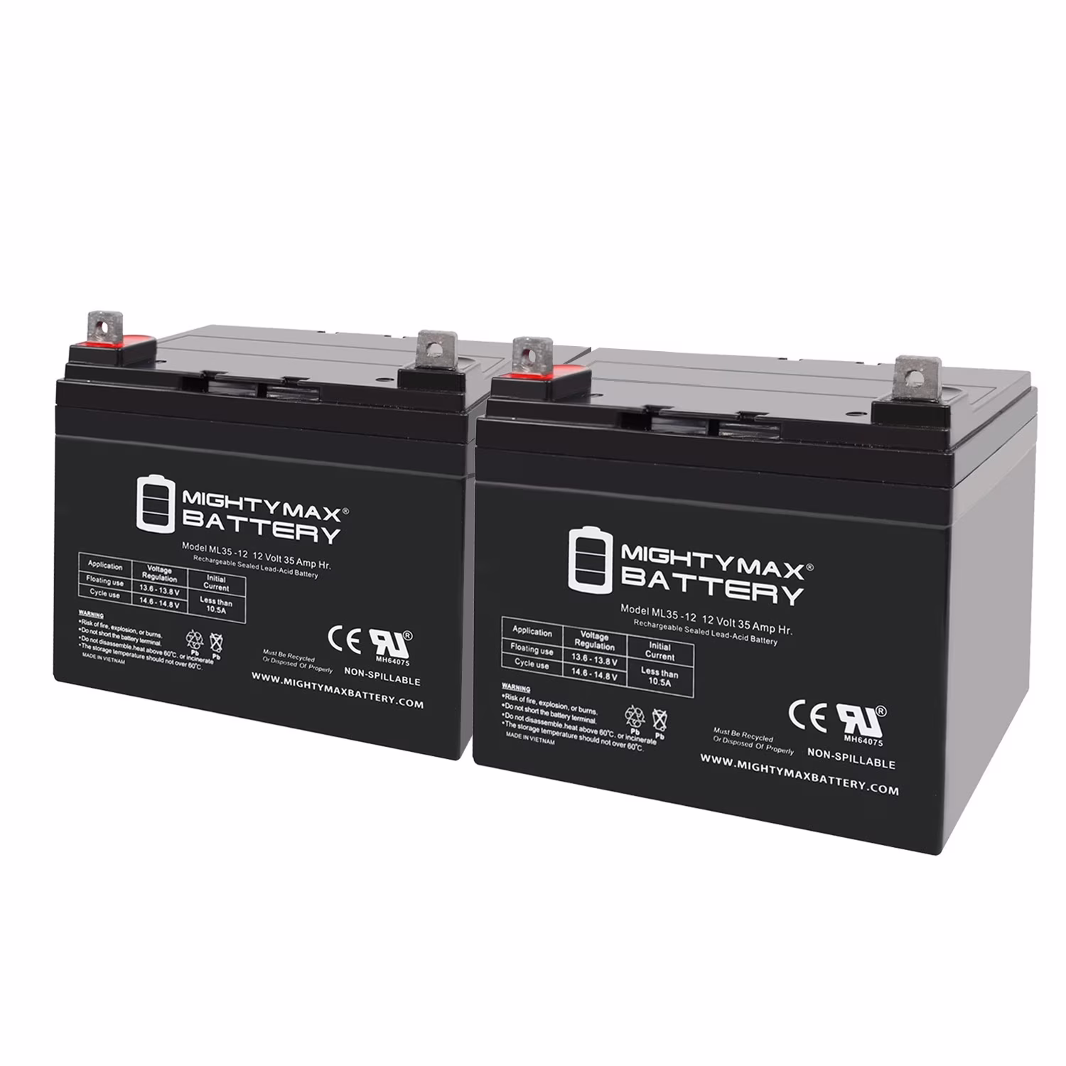 12V 35Ah Wheelchair Battery for Pride Mobility Jazzy 1103 2 Pack(2 Pack)