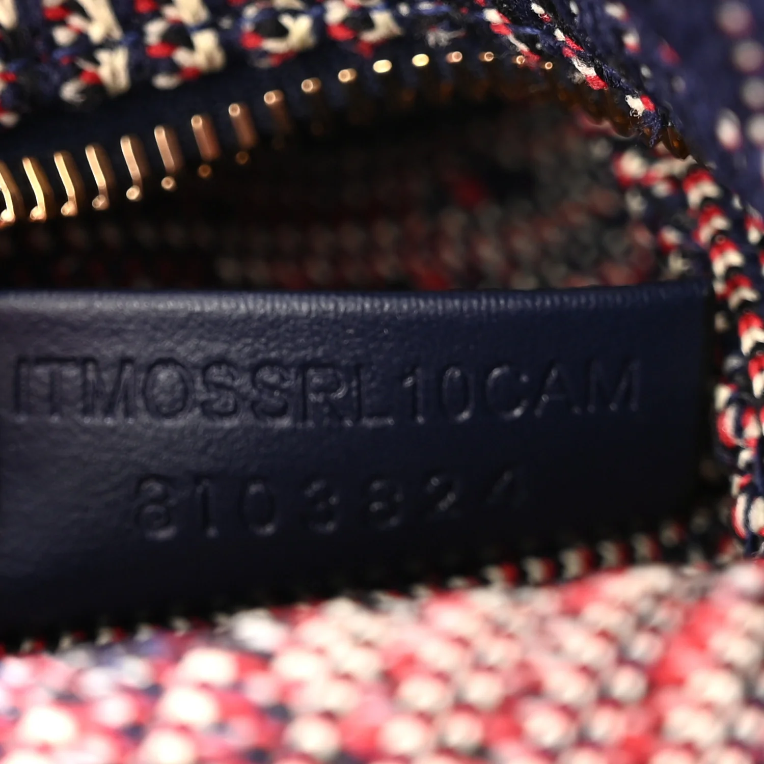 Canvas Knitted Check Mini Peg Duffle Bag Marine