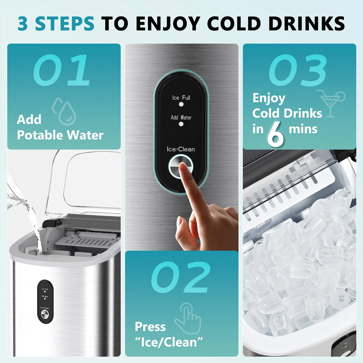 Euhomy Dart H1 Silver Bullet Ice Maker