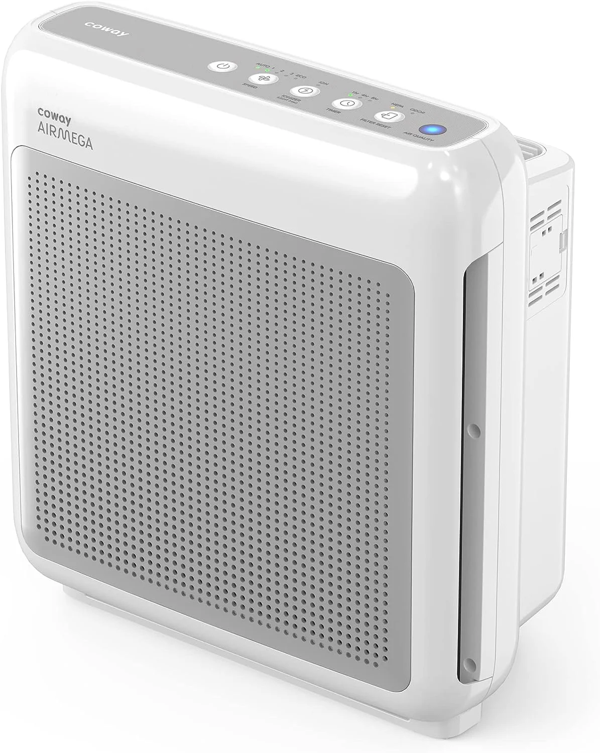 Purifier with Air Quality Monitoring, Auto, Timer, Filter Indicator, and Eco Mode, 16.8 x 18.3 x 9.7, White