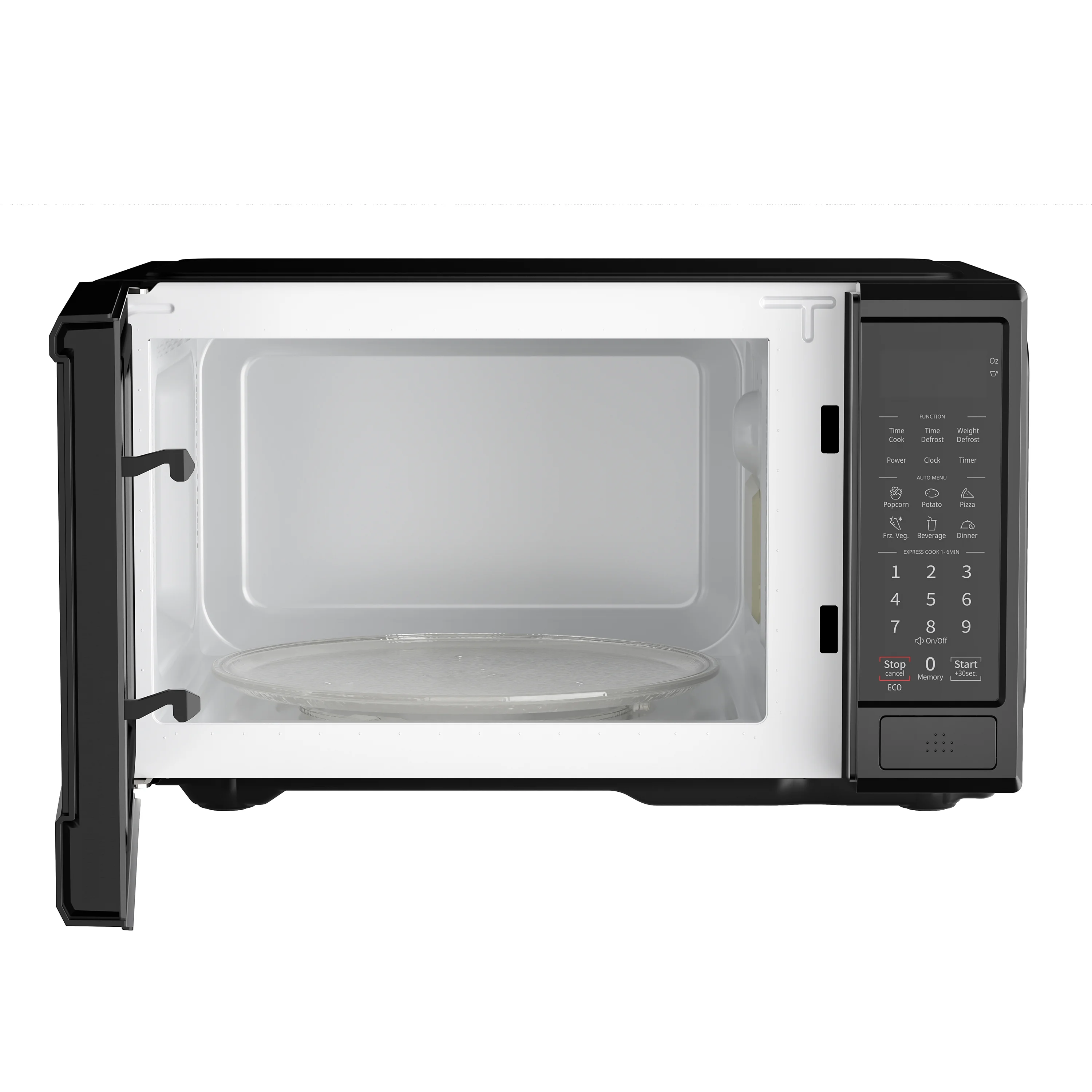 Midea 0.9 Cu. Ft. Countertop Microwave Oven, 6 Auto Programs, 10 Power Level, Black, EM9P022CVPMB
