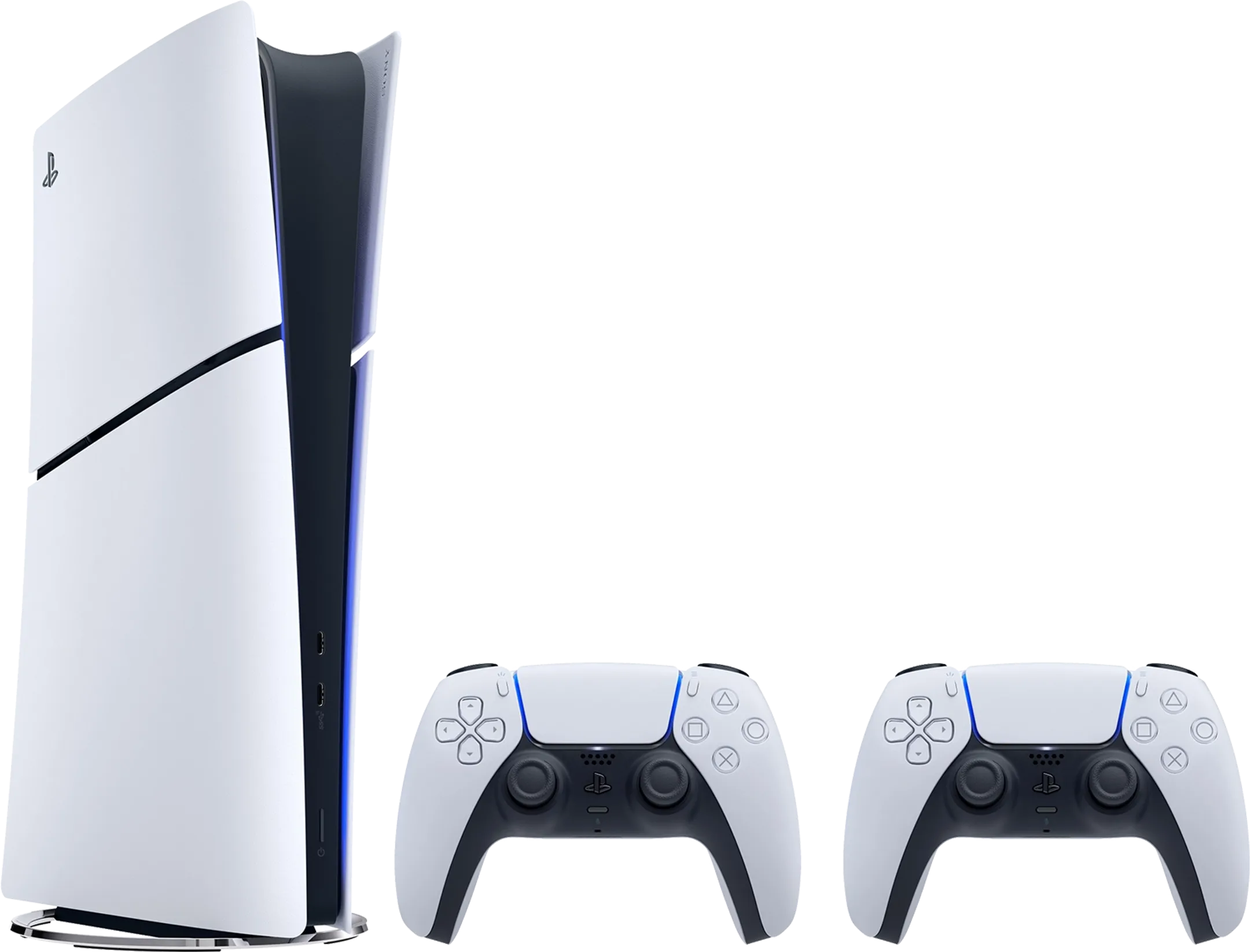 Sony PlayStation 5 Digital Edition (Slim) + Twee DualSense Draadloze Controllers