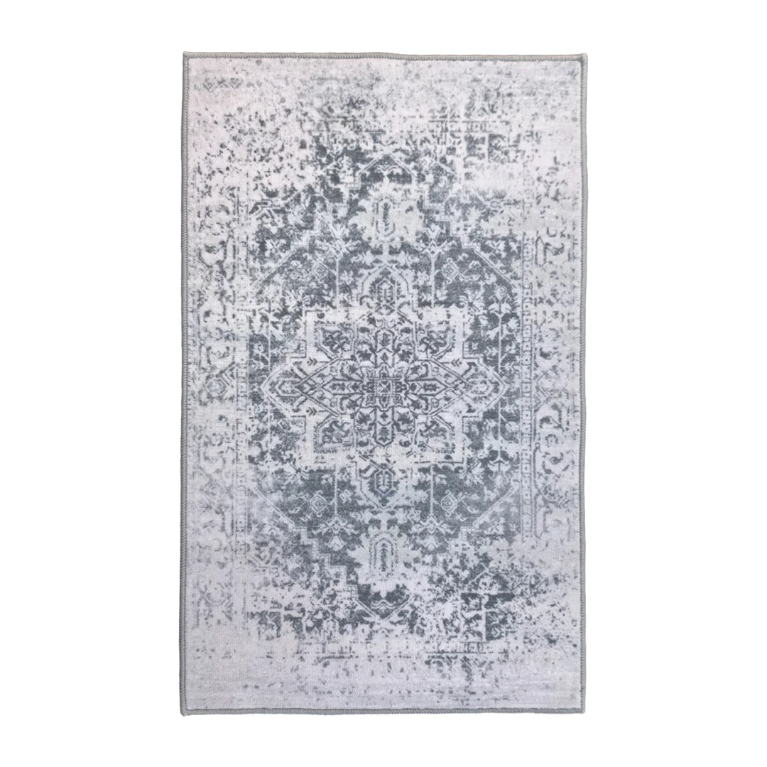 Muddy Mat® Frostbell Washable Area Rugs for Living Room, Bedroom & Dining Room – Modern Soft Low Pile Non Slip Carpet – Pet Friendly Waterproof Foldable Rugs for Home
