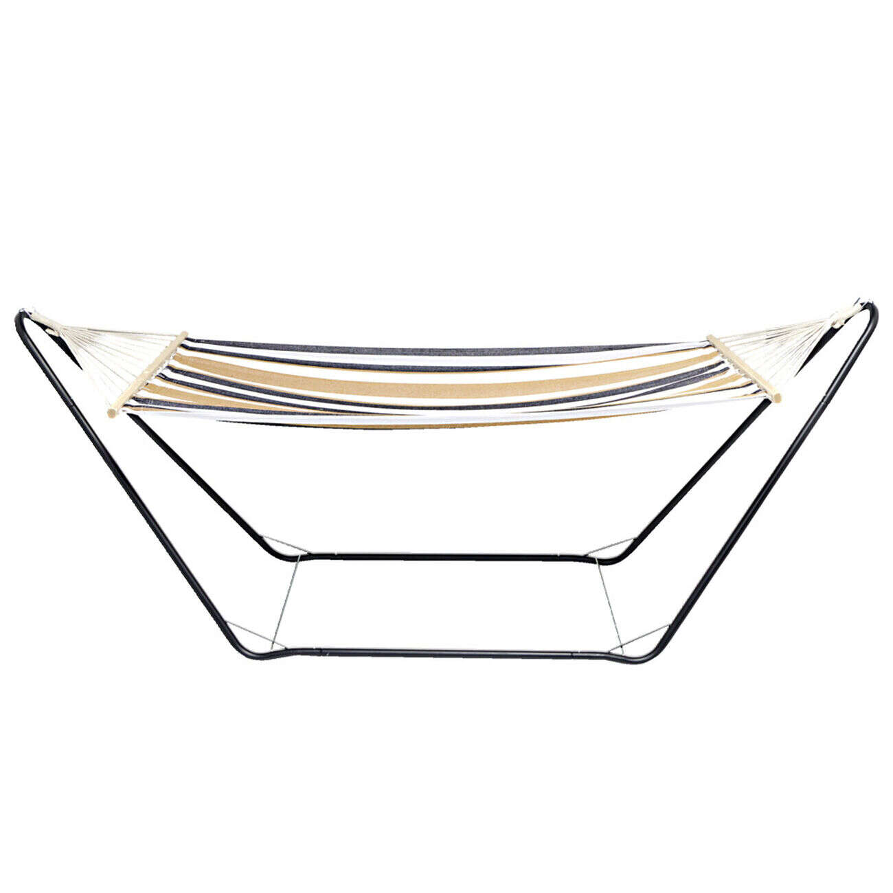 Hamac 1 personne 100x200cm avec support métal 297x113xH82cm