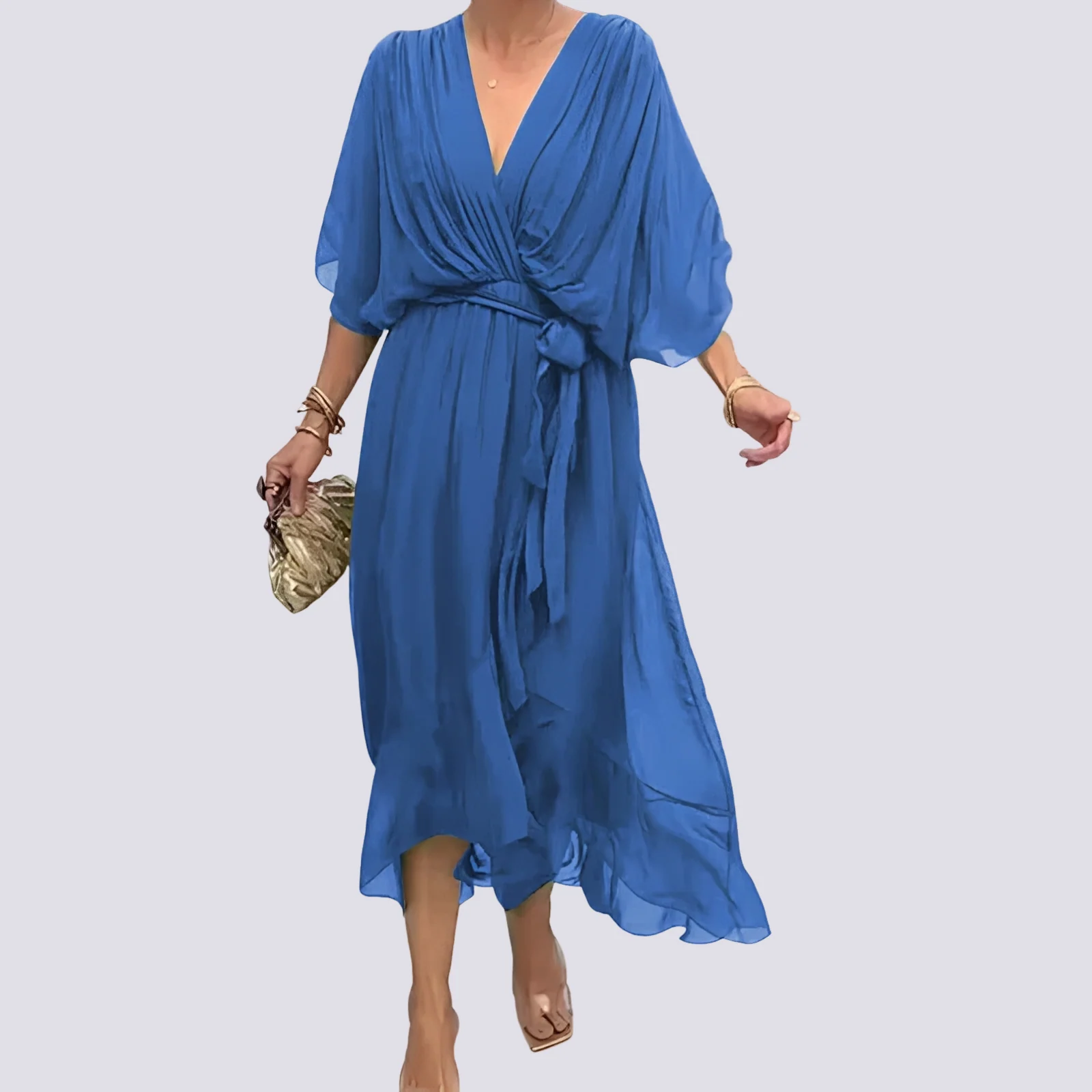 Jane - Robe Irrégulière avec Col en V