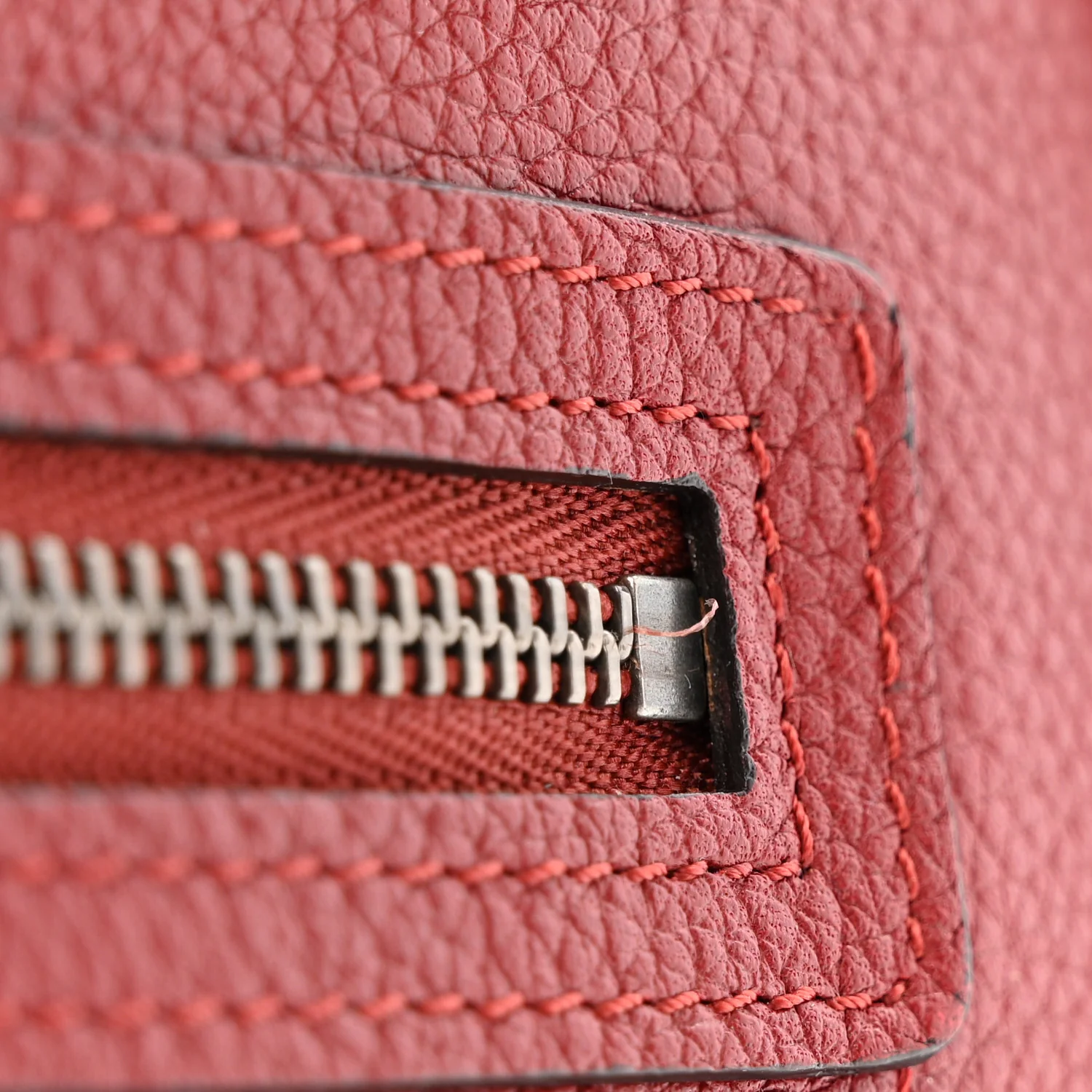 Drummed Calfskin Nano Luggage Merlot
