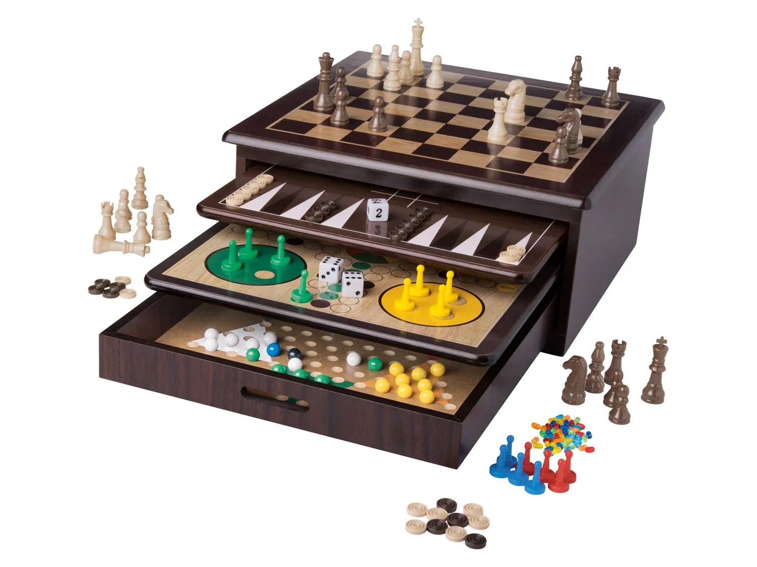 Playtive Bote de jeux en bois 10 en 1