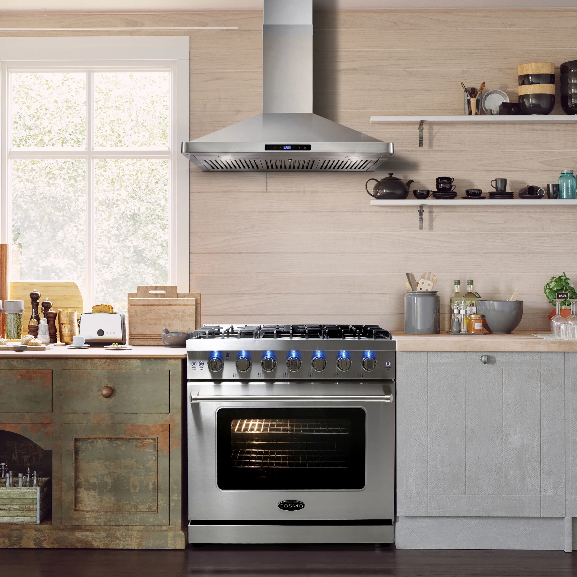 36 Inch 6 Cubic Foot Gas Range Convection Oven with 6 Italian Burners(with out Range Hood) - Image 7