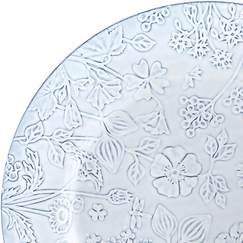 Flora tallerken 34,5 cm antikkhvit